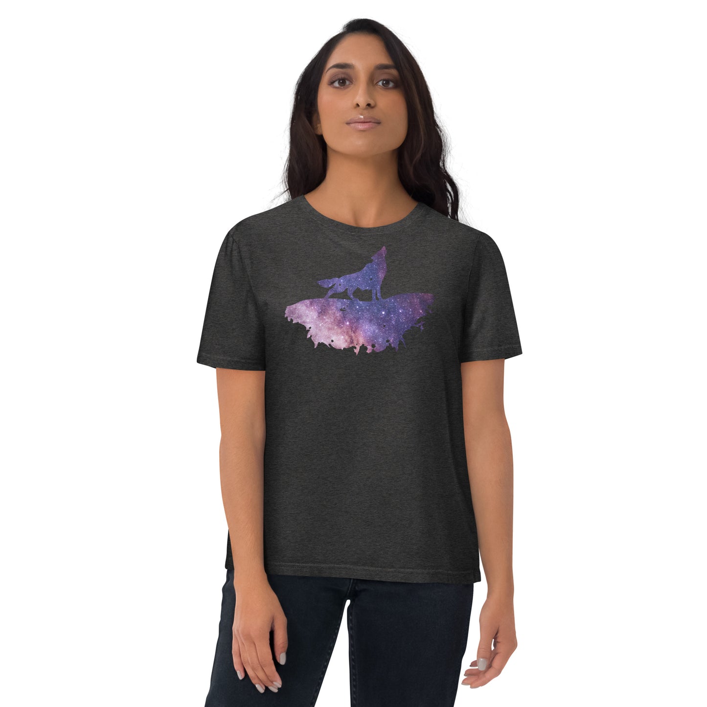 THE UNIFERENT Dark Skies Wolf One Dark Unisex organic cotton t-shirt (115)