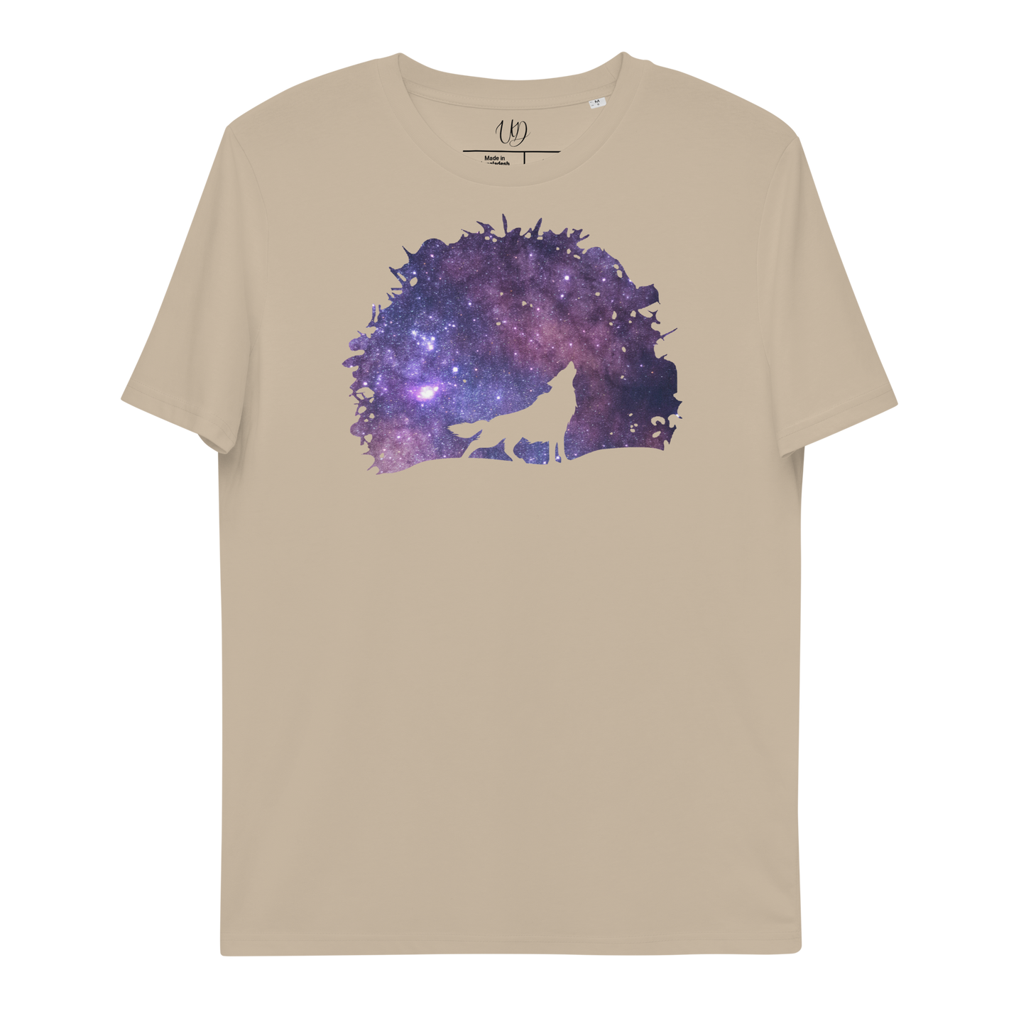 THE UNIFERENT Dark Skies Wolf One Inverted Light Unisex organic cotton t-shirt (102)