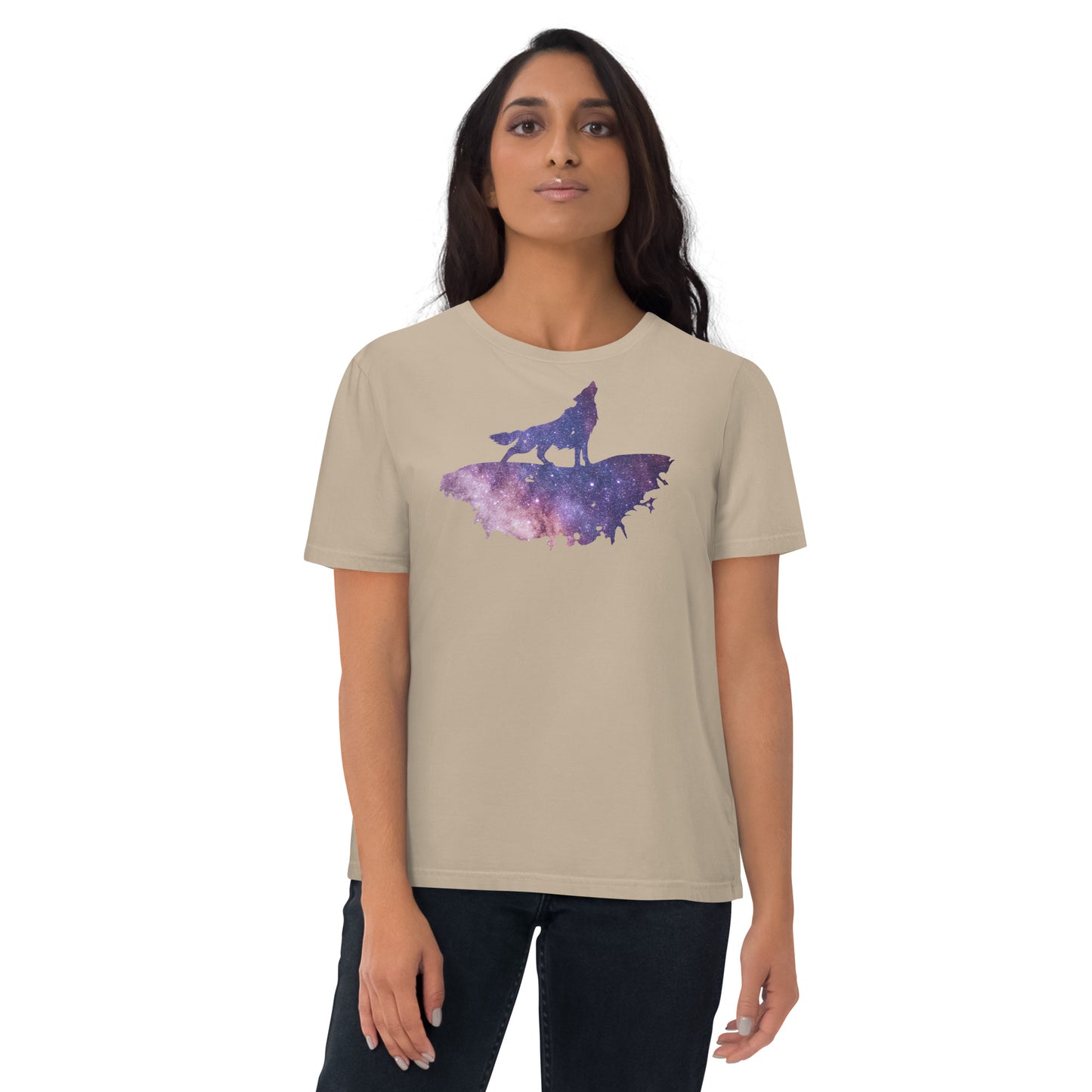 THE UNIFERENT Dark Skies Wolf One Light Unisex organic cotton t-shirt (114)