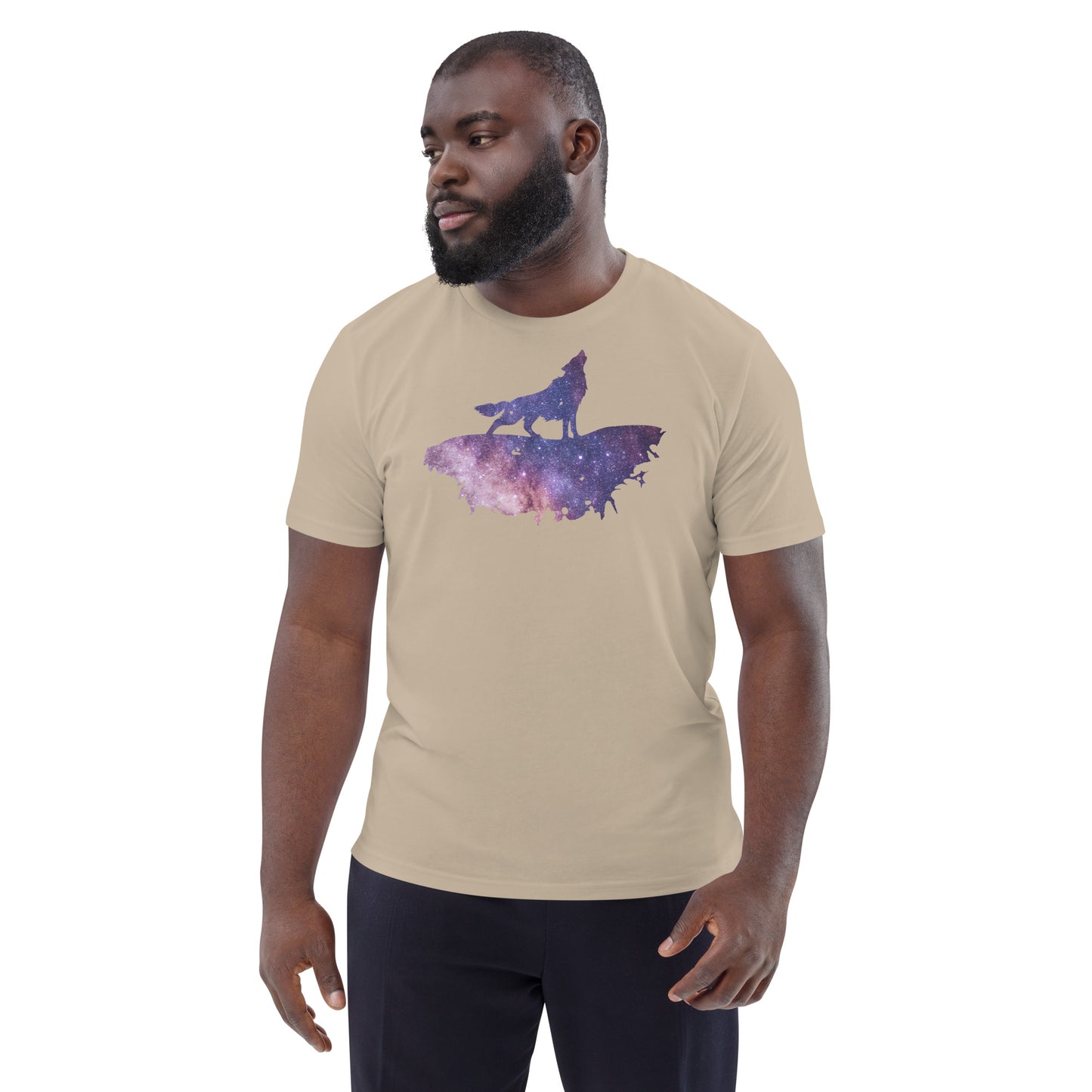 THE UNIFERENT Dark Skies Wolf One Light Unisex organic cotton t-shirt (114)