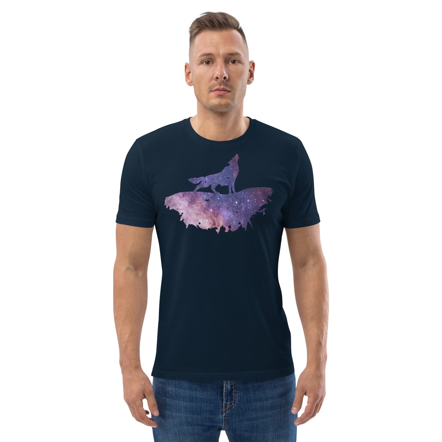 THE UNIFERENT Dark Skies Wolf One Dark Unisex organic cotton t-shirt (115)