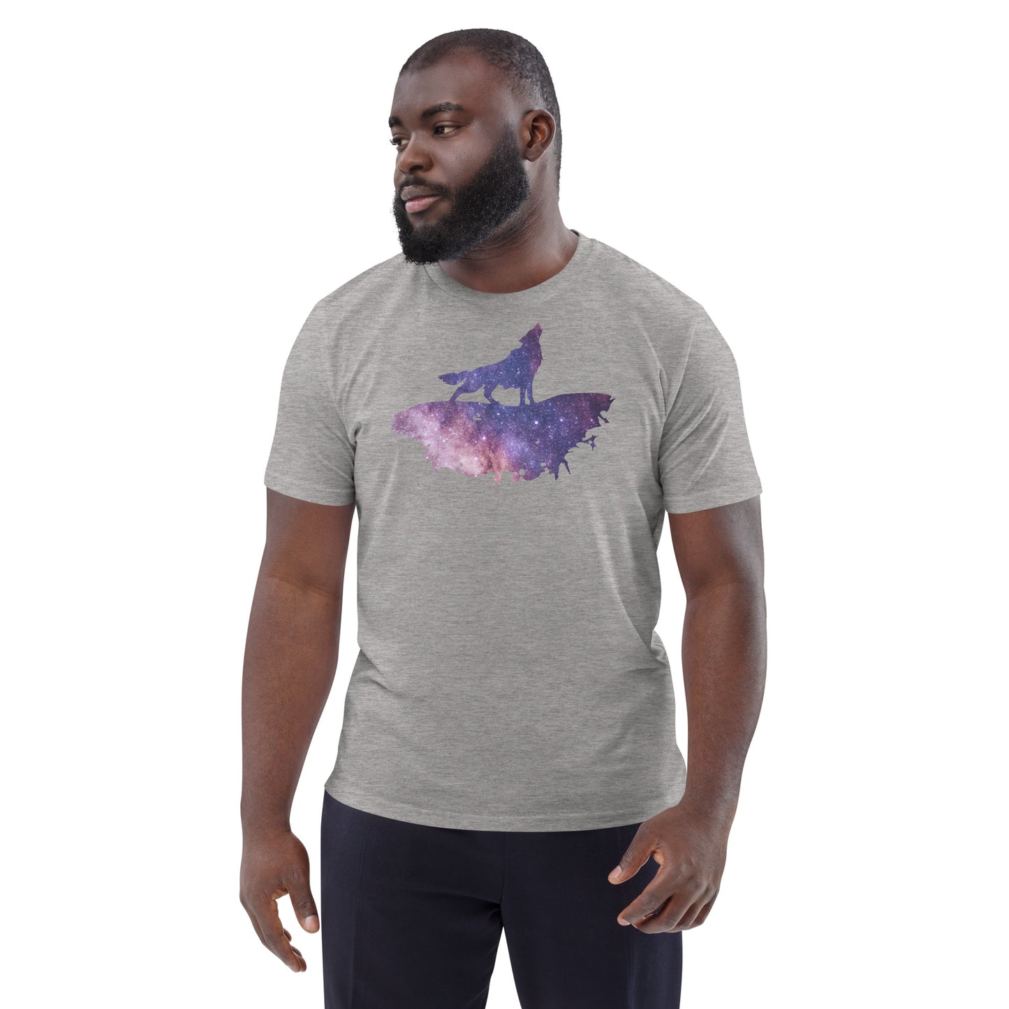 THE UNIFERENT Dark Skies Wolf One Light Unisex organic cotton t-shirt (114)