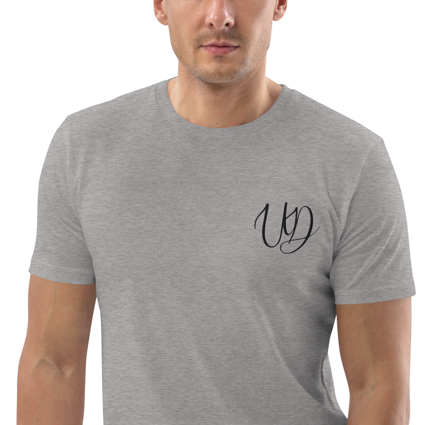 UNIFERENT EMBROIDERED BIG logo black Unisex organic cotton t-shirt (26)