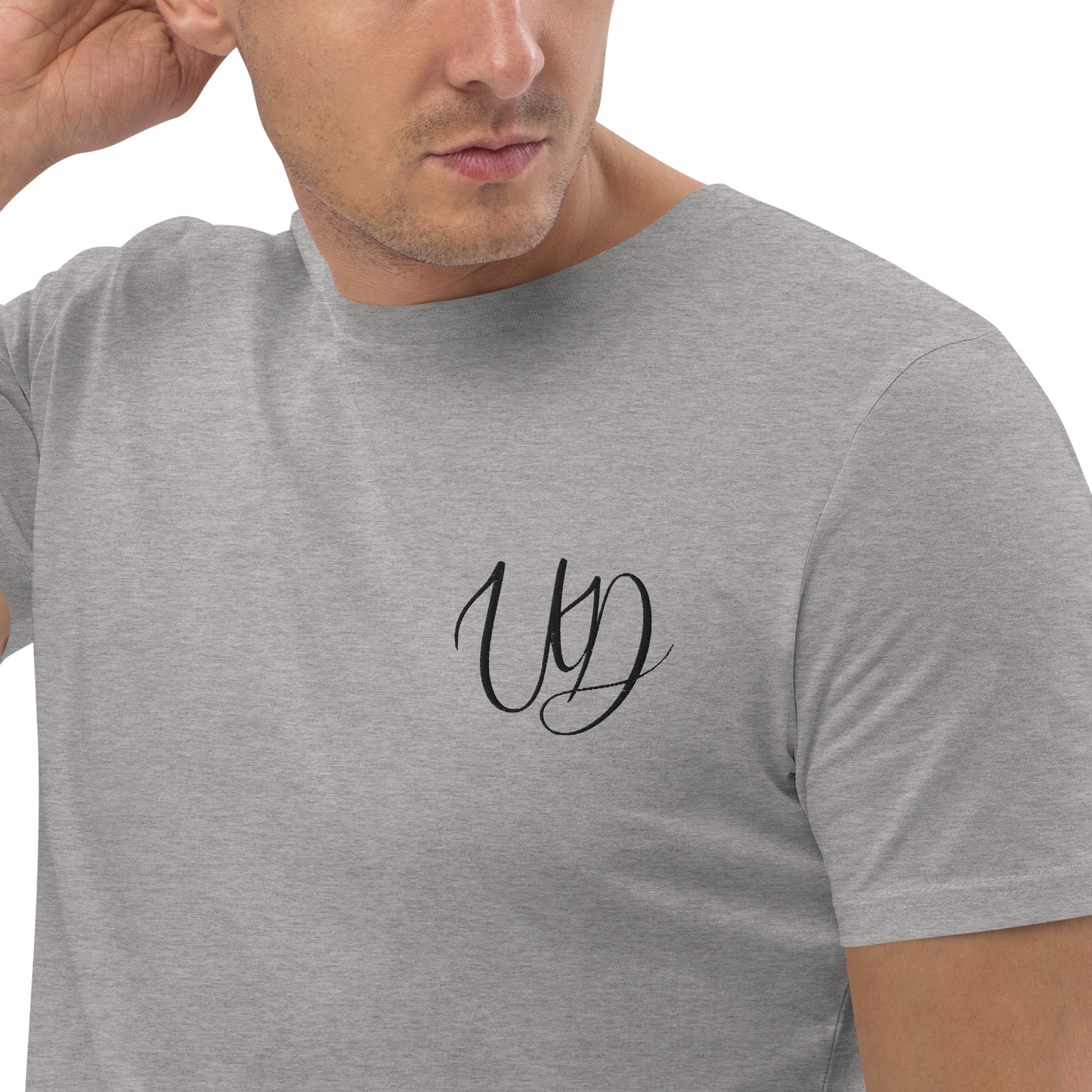 UNIFERENT EMBROIDERED BIG logo black Unisex organic cotton t-shirt (26)