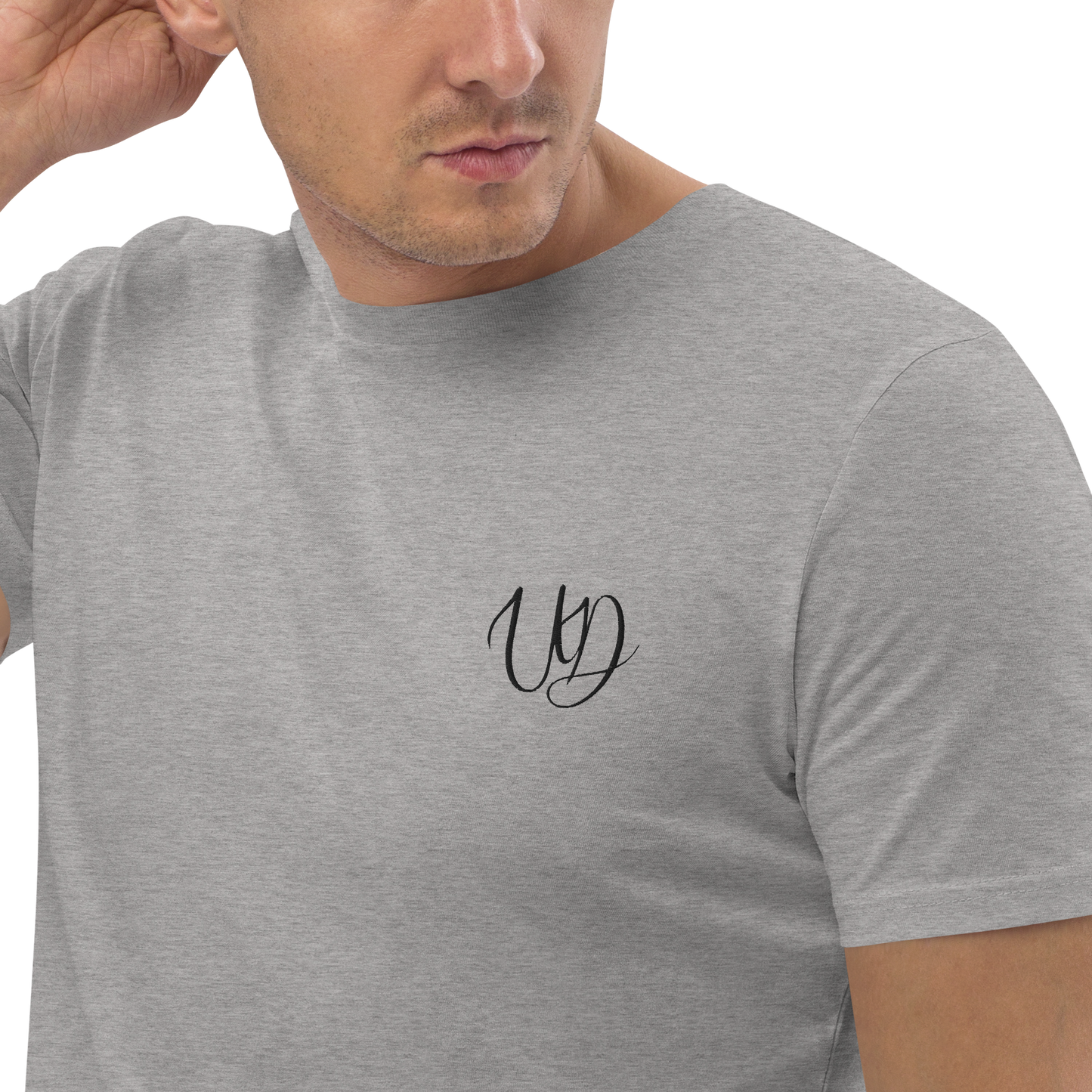 UNIFERENT EMBROIDERED SMALL logo black Unisex organic cotton t-shirt (28)