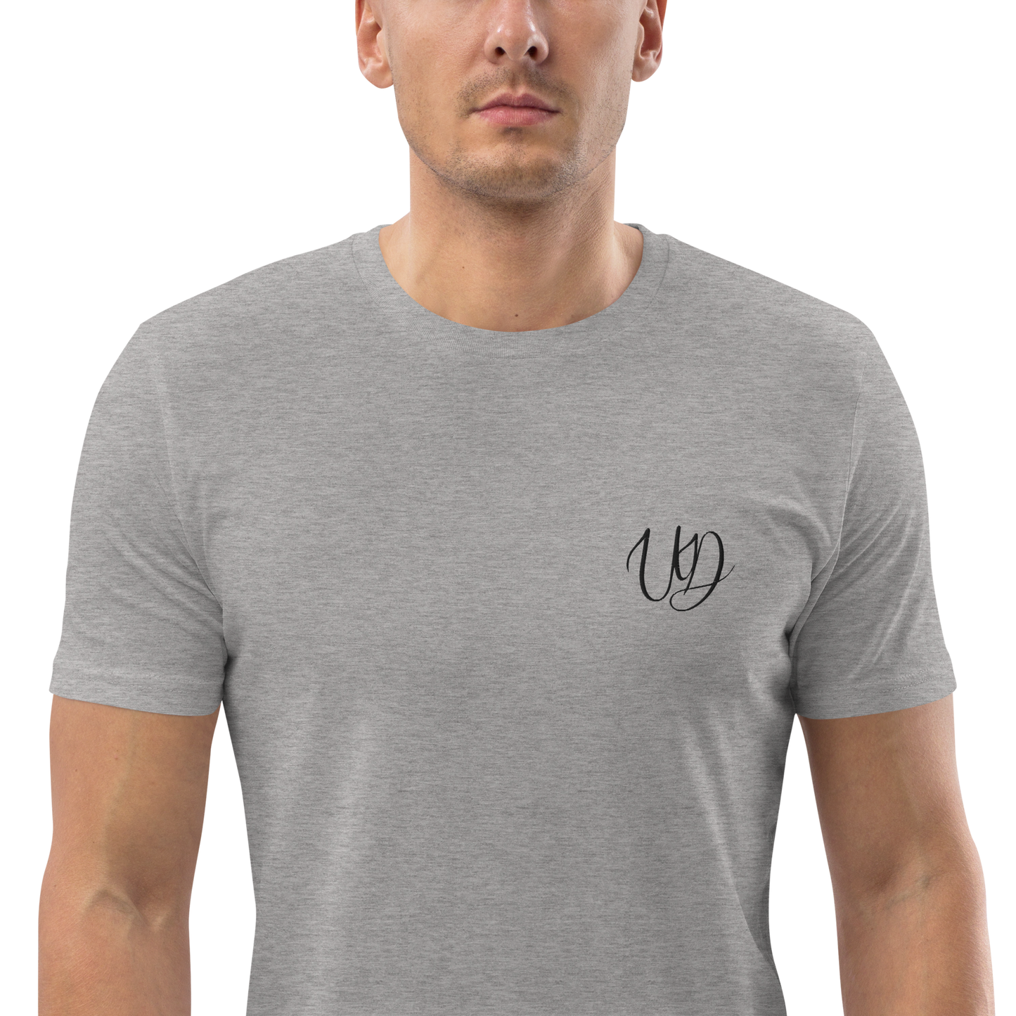 UNIFERENT EMBROIDERED SMALL logo black Unisex organic cotton t-shirt (28)