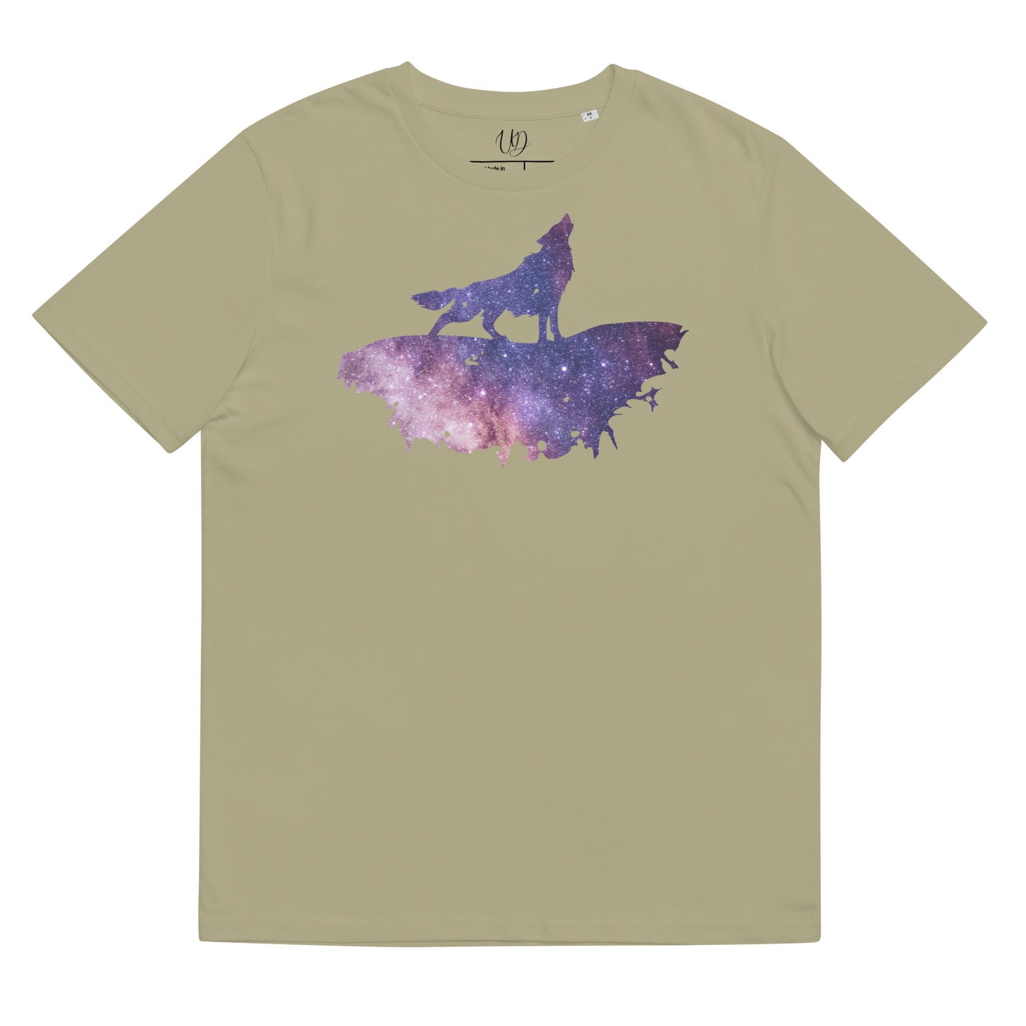 THE UNIFERENT Dark Skies Wolf One Light Unisex organic cotton t-shirt (114)