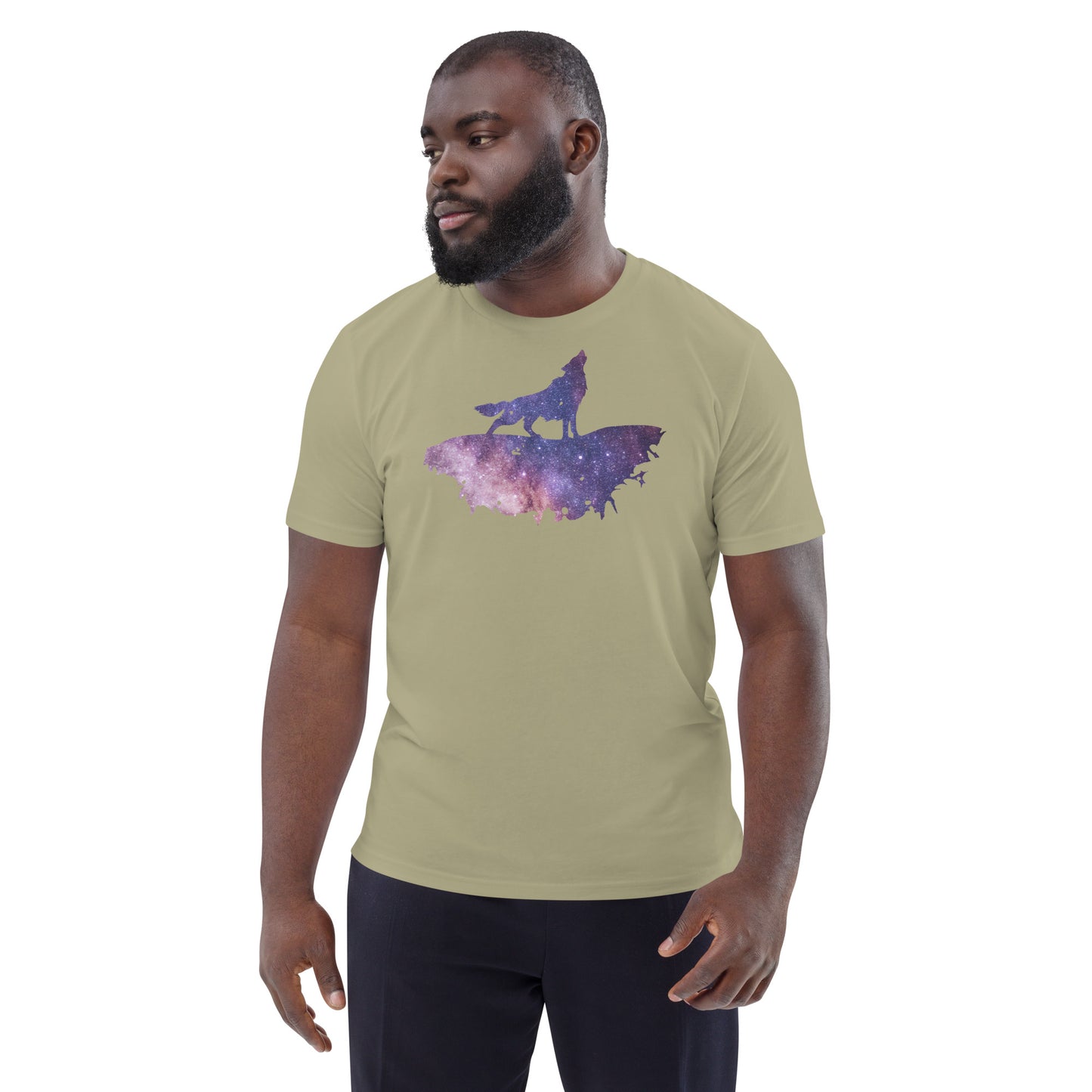 THE UNIFERENT Dark Skies Wolf One Light Unisex organic cotton t-shirt (114)