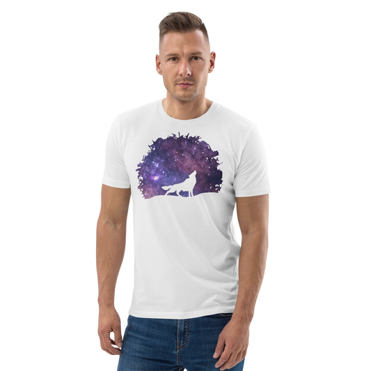 THE UNIFERENT Dark Skies Wolf One Inverted Light Unisex organic cotton t-shirt (102)