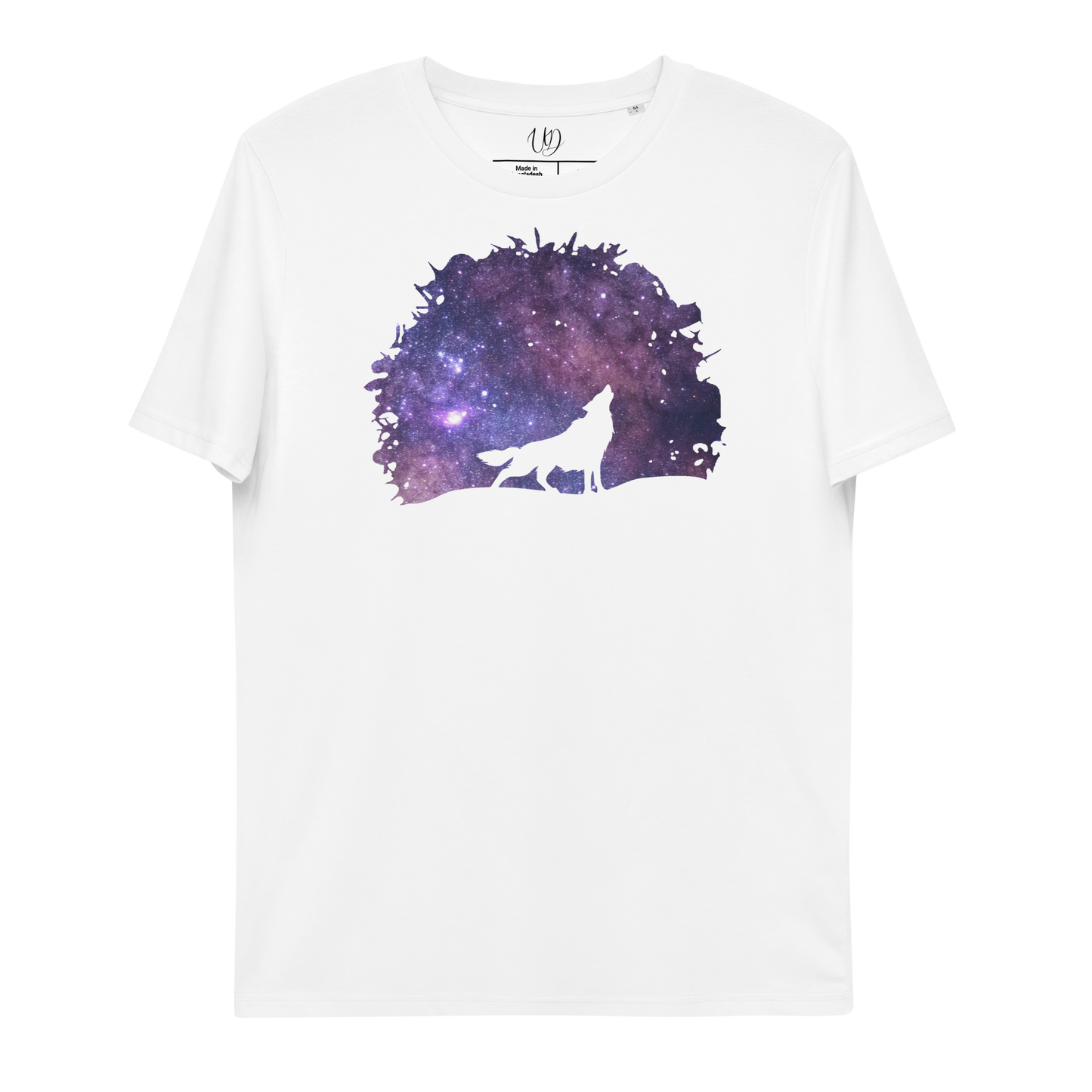 THE UNIFERENT Dark Skies Wolf One Inverted Light Unisex organic cotton t-shirt (102)