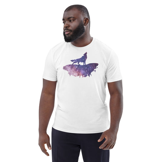 THE UNIFERENT Dark Skies Wolf One Light Unisex organic cotton t-shirt (114)