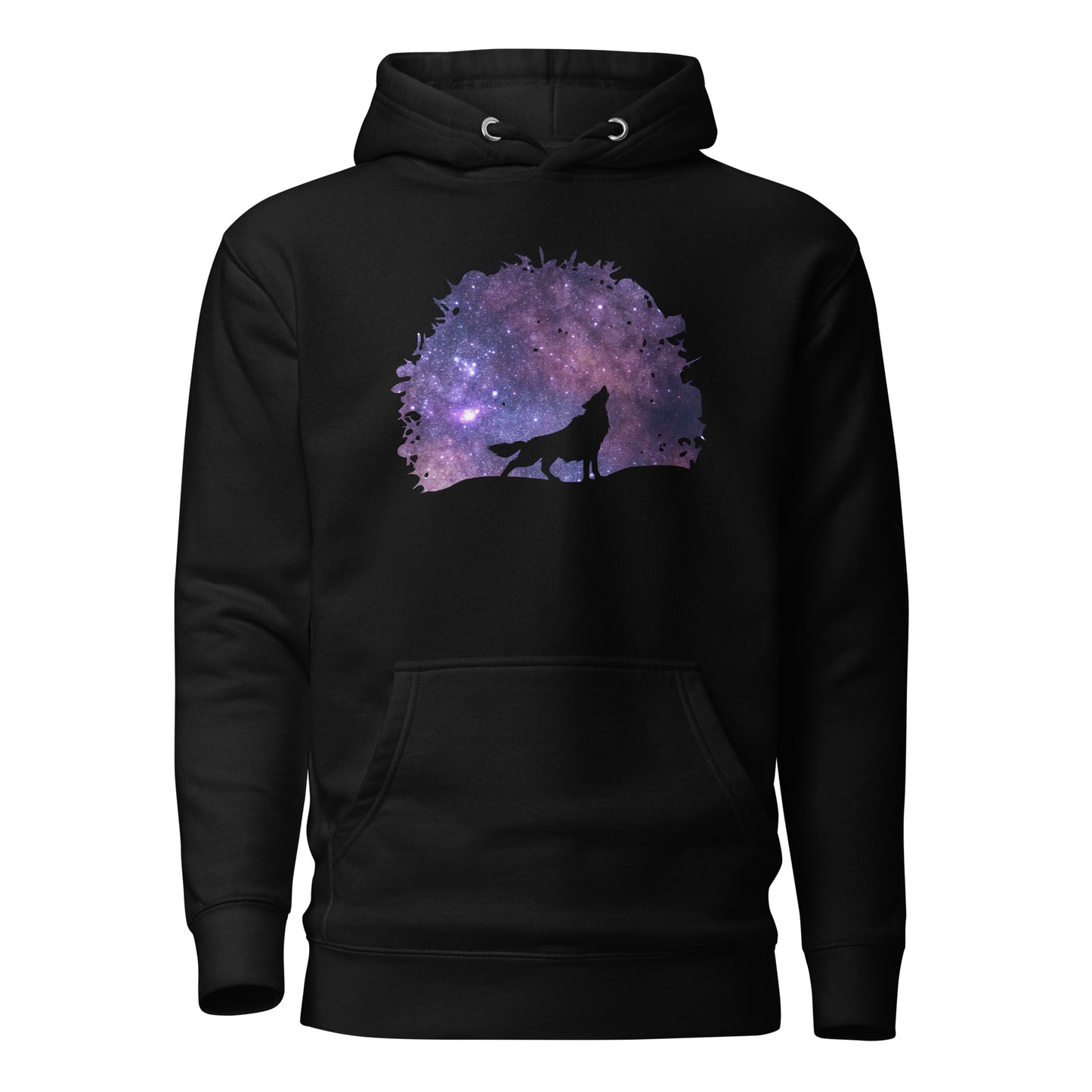 THE UNIFERENT DARK Skies Wolf One Inverted Dark Unisex Hoodie (109)