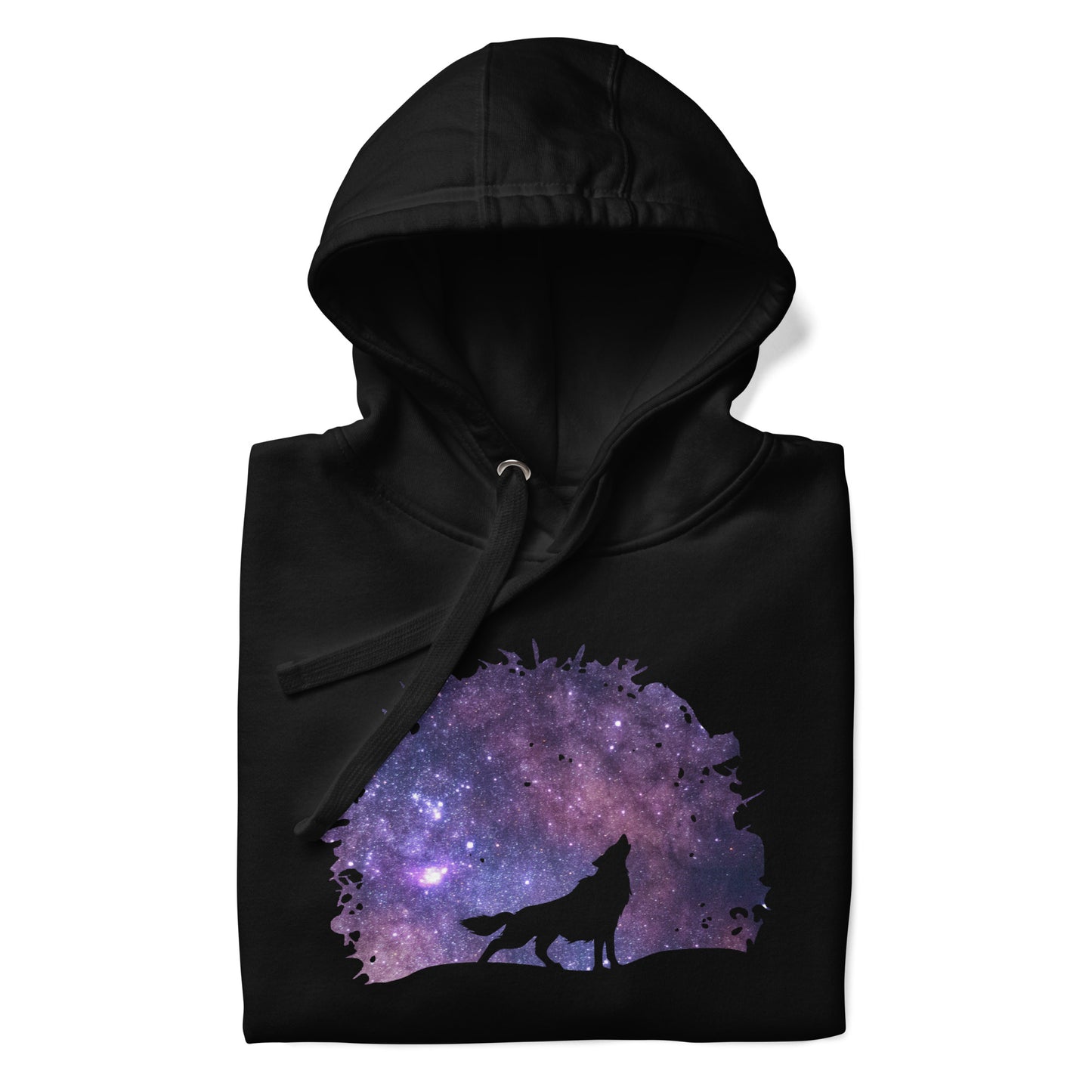 THE UNIFERENT DARK Skies Wolf One Inverted Dark Unisex Hoodie (109)