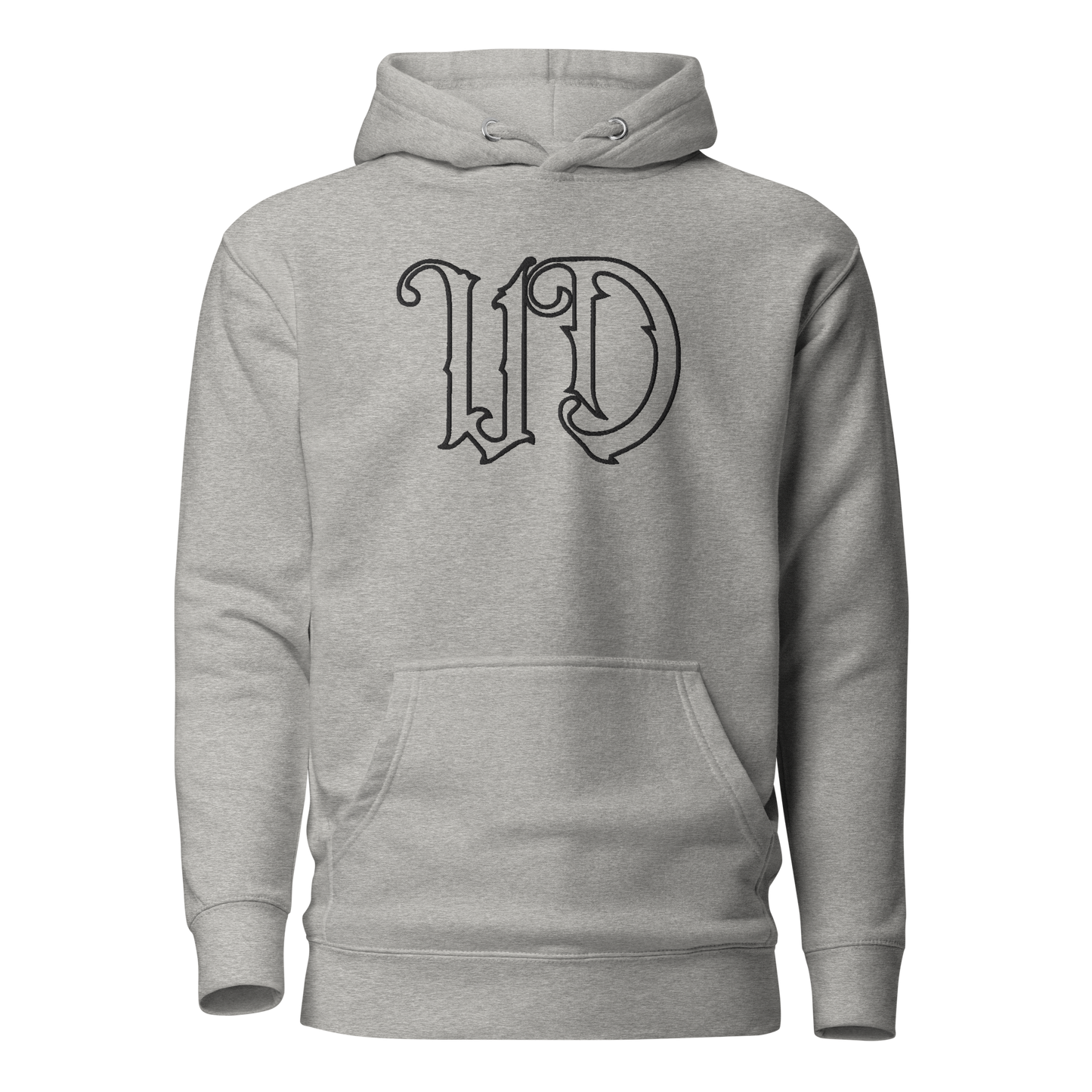 UNIFERENT EMBROIDERED LARGE center chest black Unisex Premium Hoodie (44)