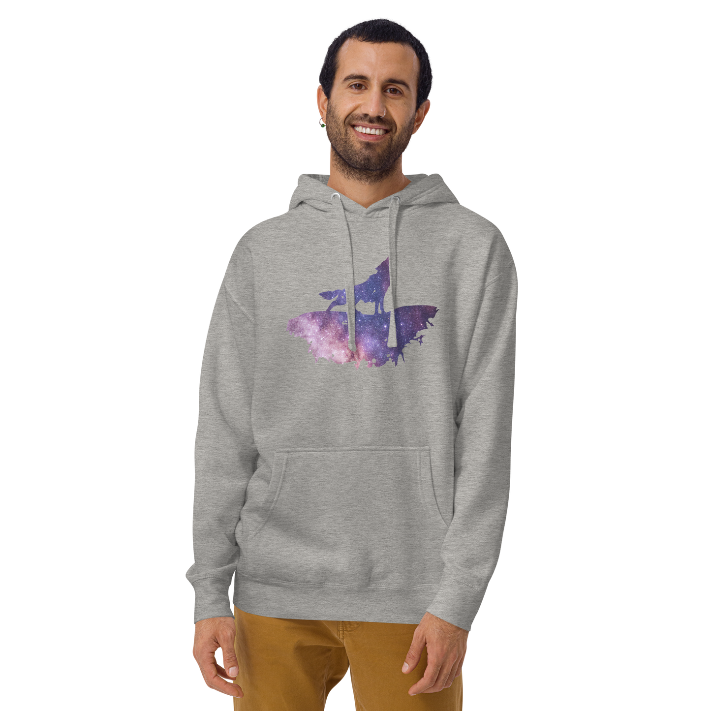 THE UNIFERENT DARK Skies Wolf One Light Unisex Hoodie (106)