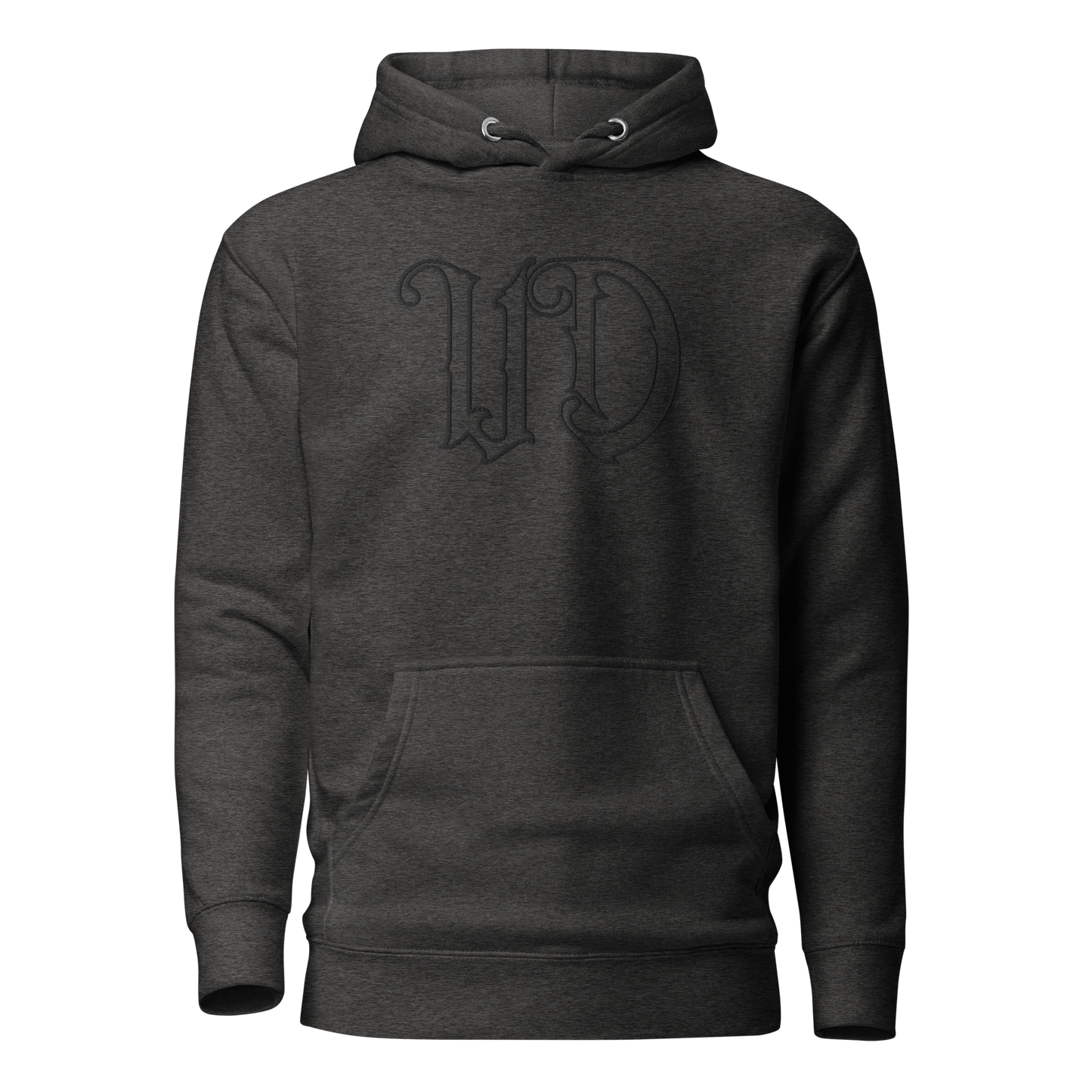 UNIFERENT EMBROIDERED LARGE center chest black Unisex Premium Hoodie (44)