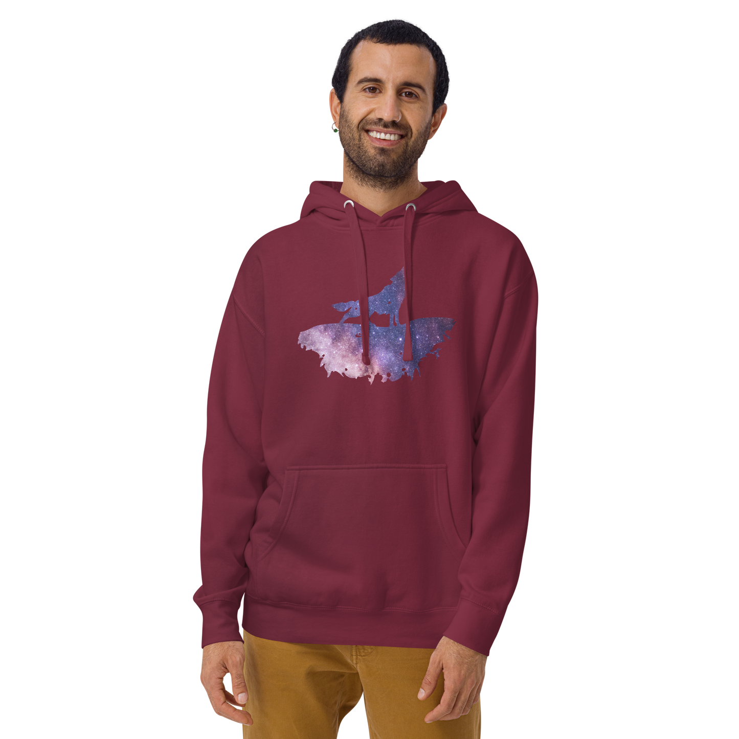 THE UNIFERENT DARK Skies Wolf One Light Unisex Hoodie (106)