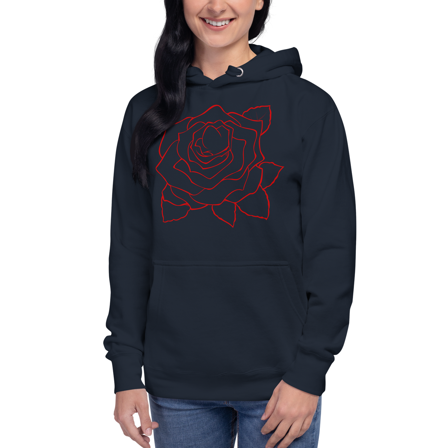 UNIFERENT VALENTINE BLOOD rose with back logo dark Unisex Hoodie (84)