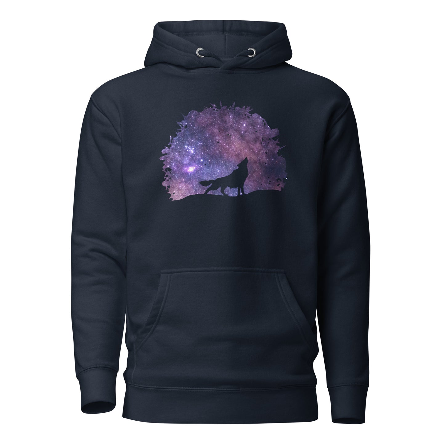 THE UNIFERENT DARK Skies Wolf One Inverted Dark Unisex Hoodie (109)