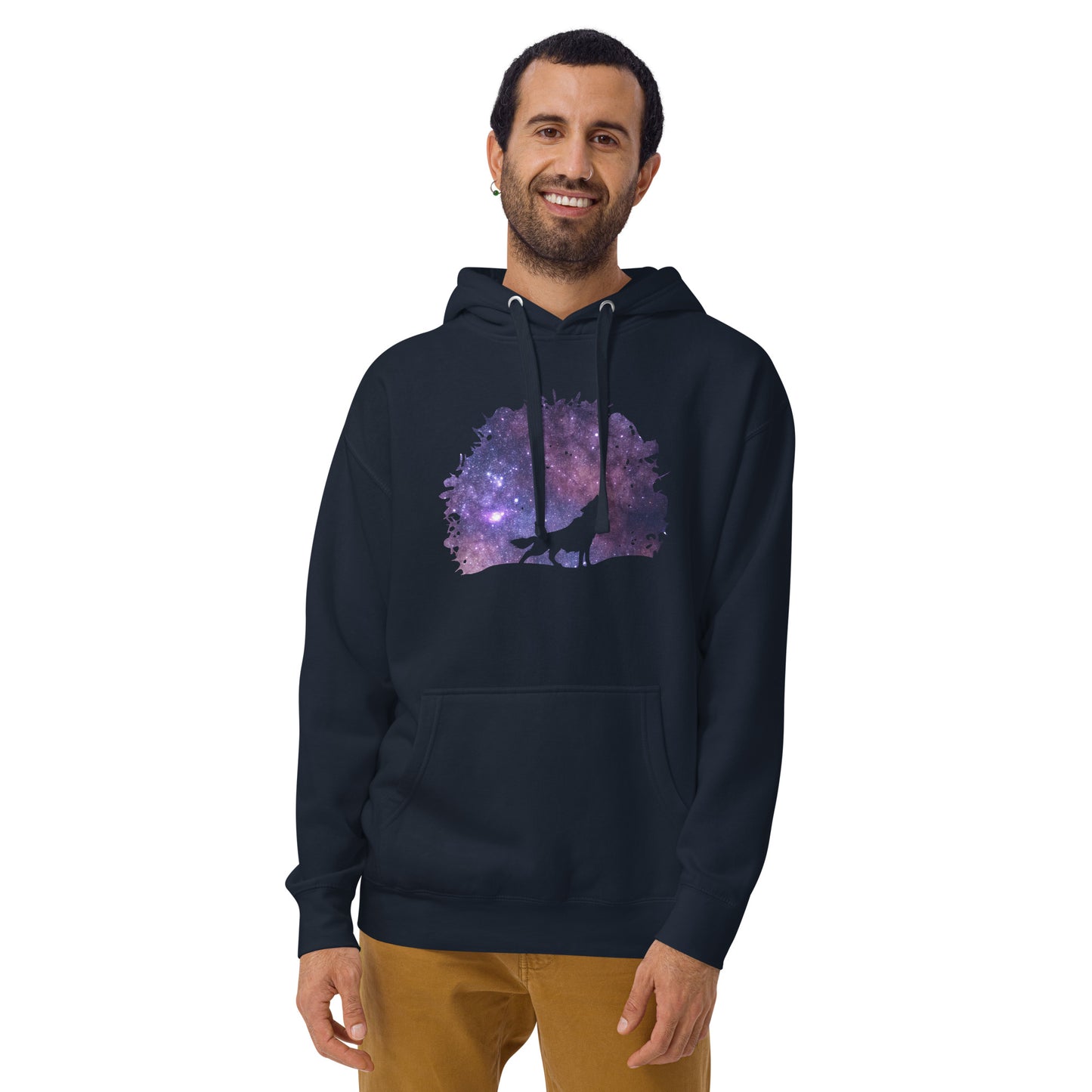 THE UNIFERENT DARK Skies Wolf One Inverted Dark Unisex Hoodie (109)