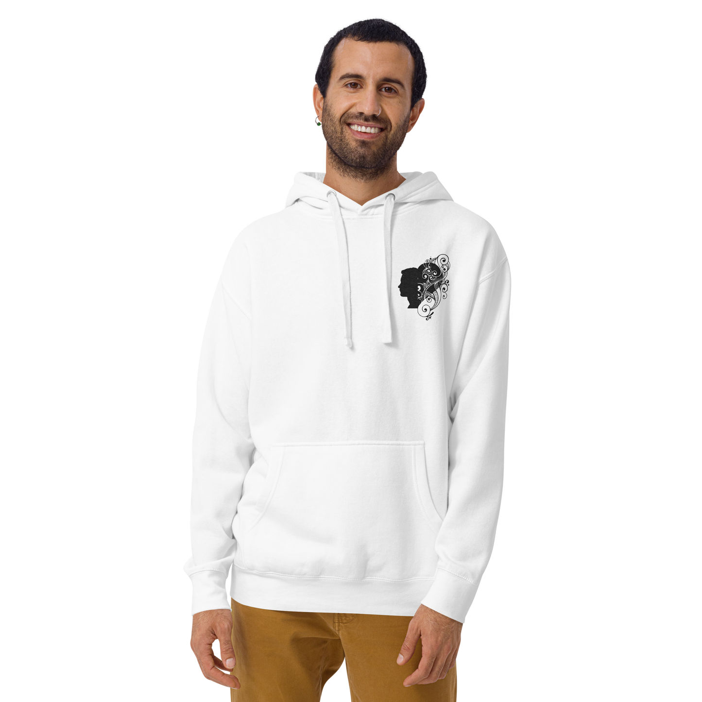 UNIFERENT VALENTINE HIS Embroidered Dark Unisex Hoodie (101)