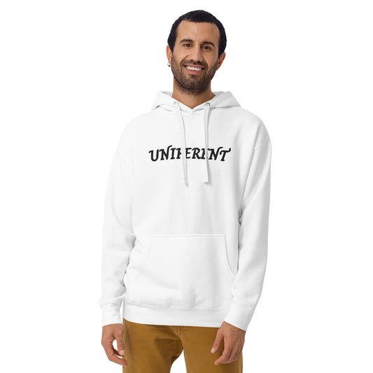 UNIFERENT EMB FULL Centre Logo Curved Light Unisex Premium Hoodie (125)