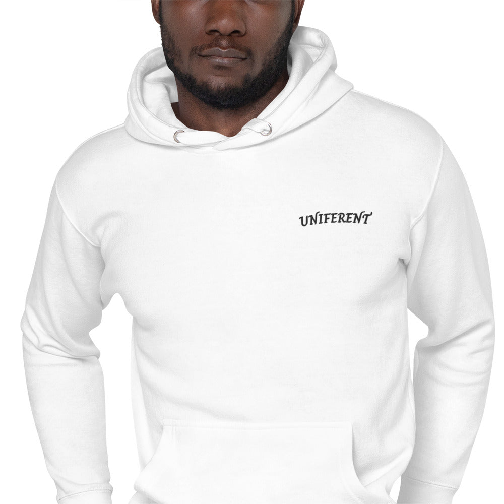 UNIFERENT EMB FULL Left Logo Curved Light Unisex Premium Hoodie (127)