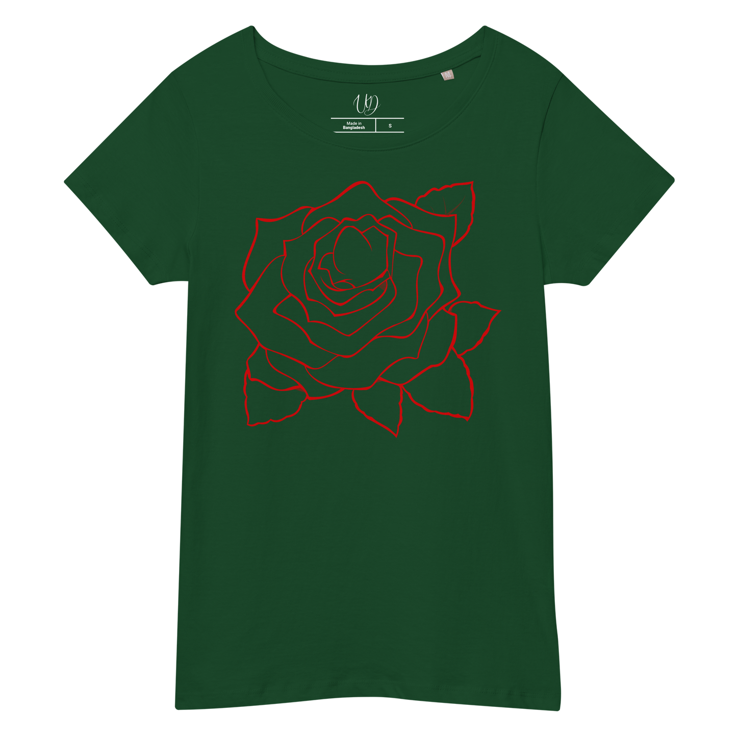 UNIFERENT VALENTINE BLOOD Rose Dark Women’s basic organic t-shirt (94)