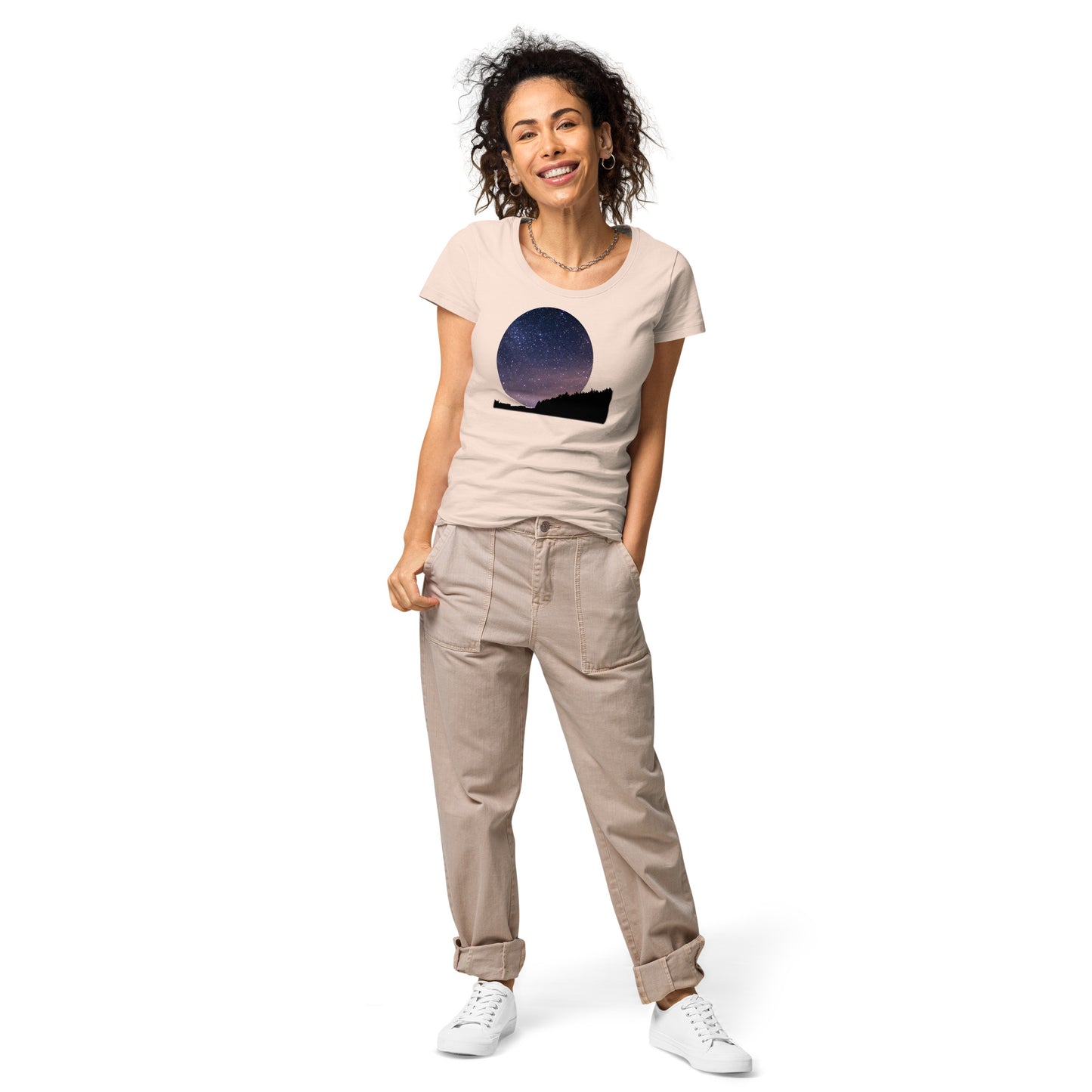 UNIFERENT DARK SKIES 2023 Women’s basic organic t-shirt (78)