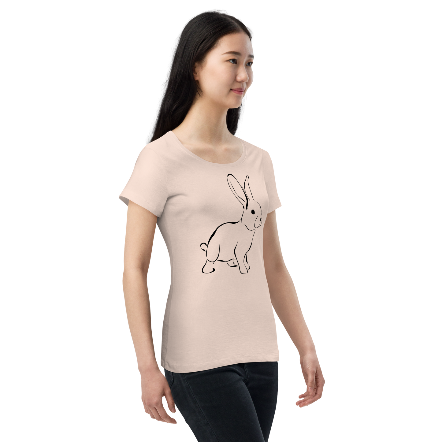 UNIFERENT CNY 2023 Dark Logo With back symbol Women’s basic organic slim fit soft touch t-shirt (75)