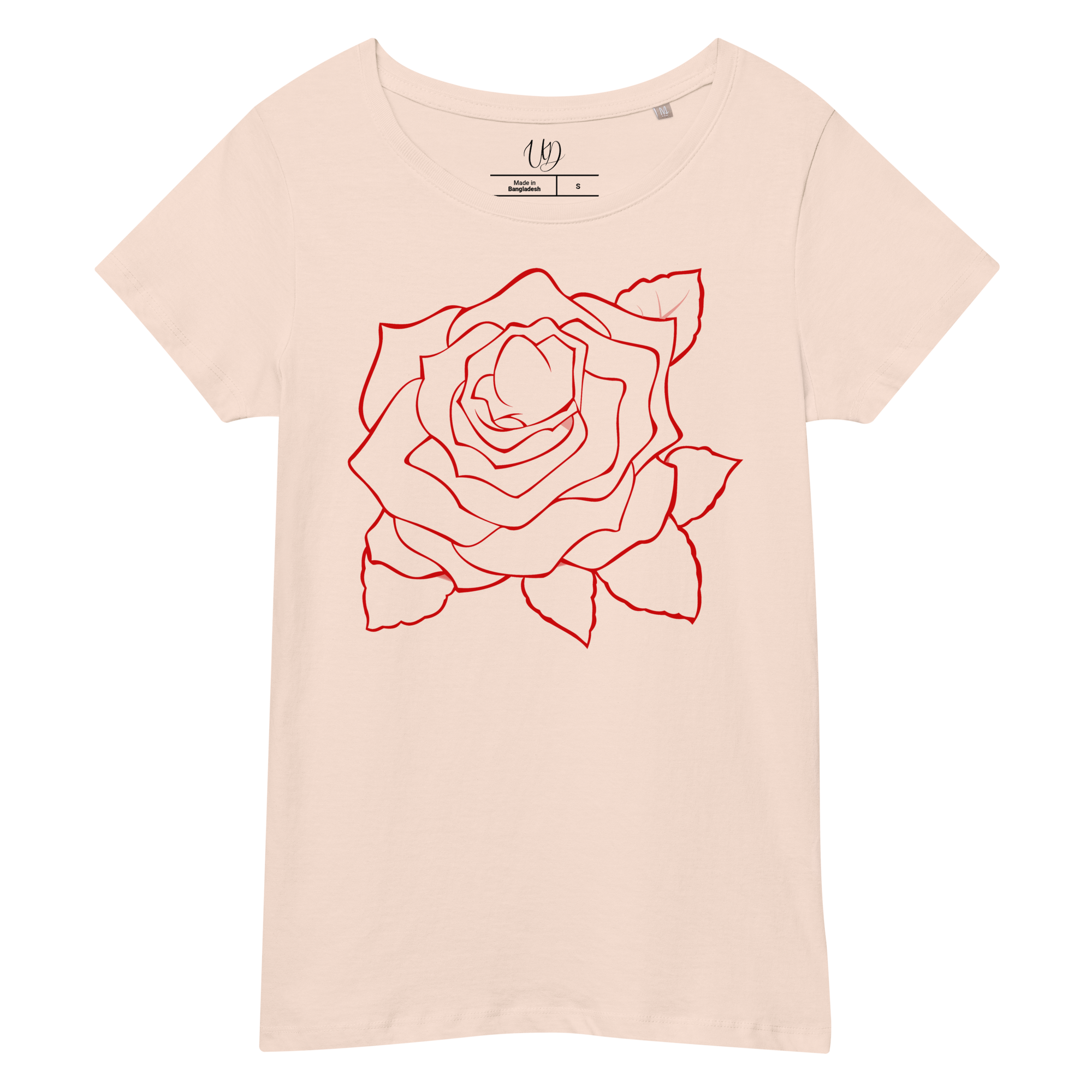 UNIFERENT VALENTINE BLOOD Rose light Women’s basic organic t-shirt (93)