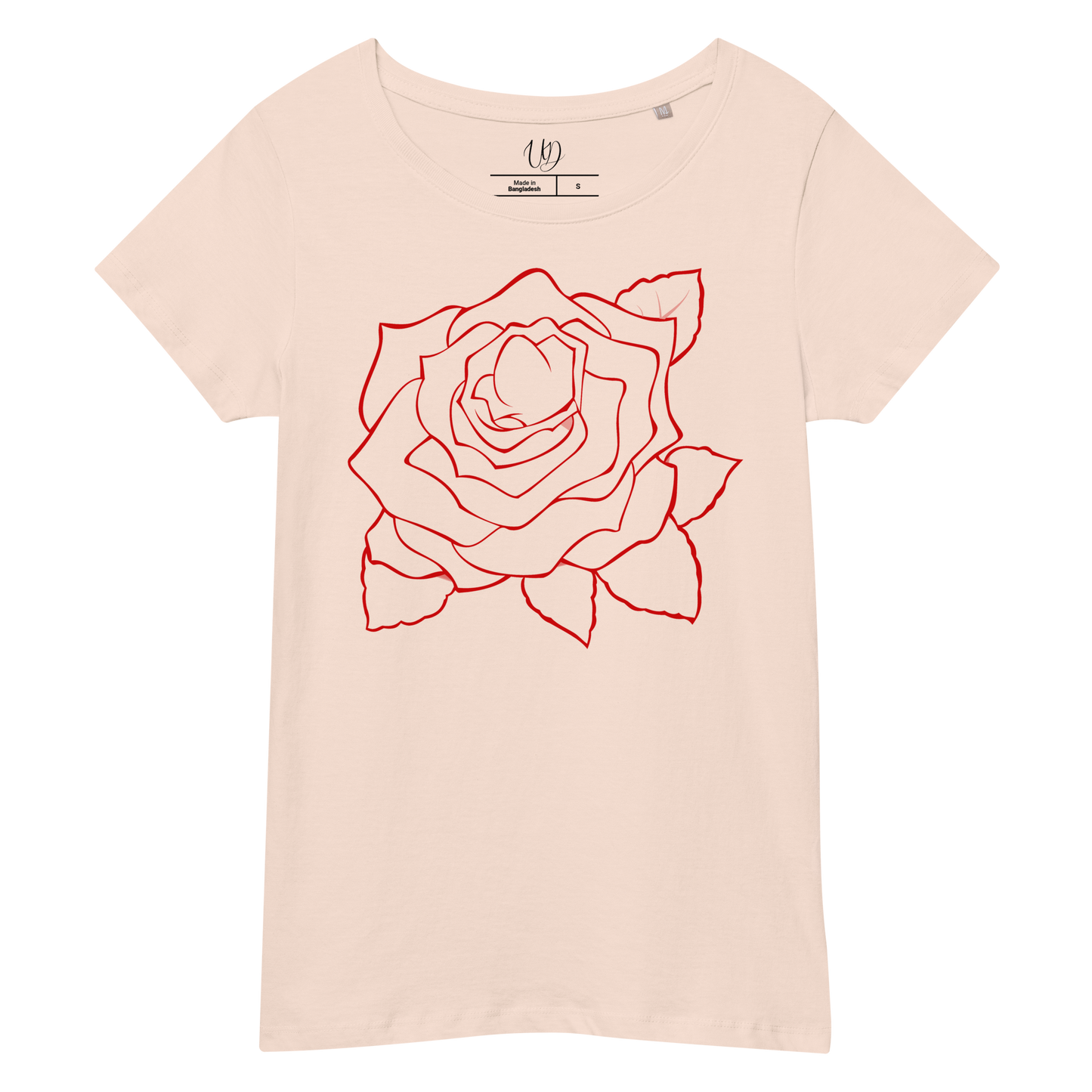 UNIFERENT VALENTINE BLOOD Rose light Women’s basic organic t-shirt (93)