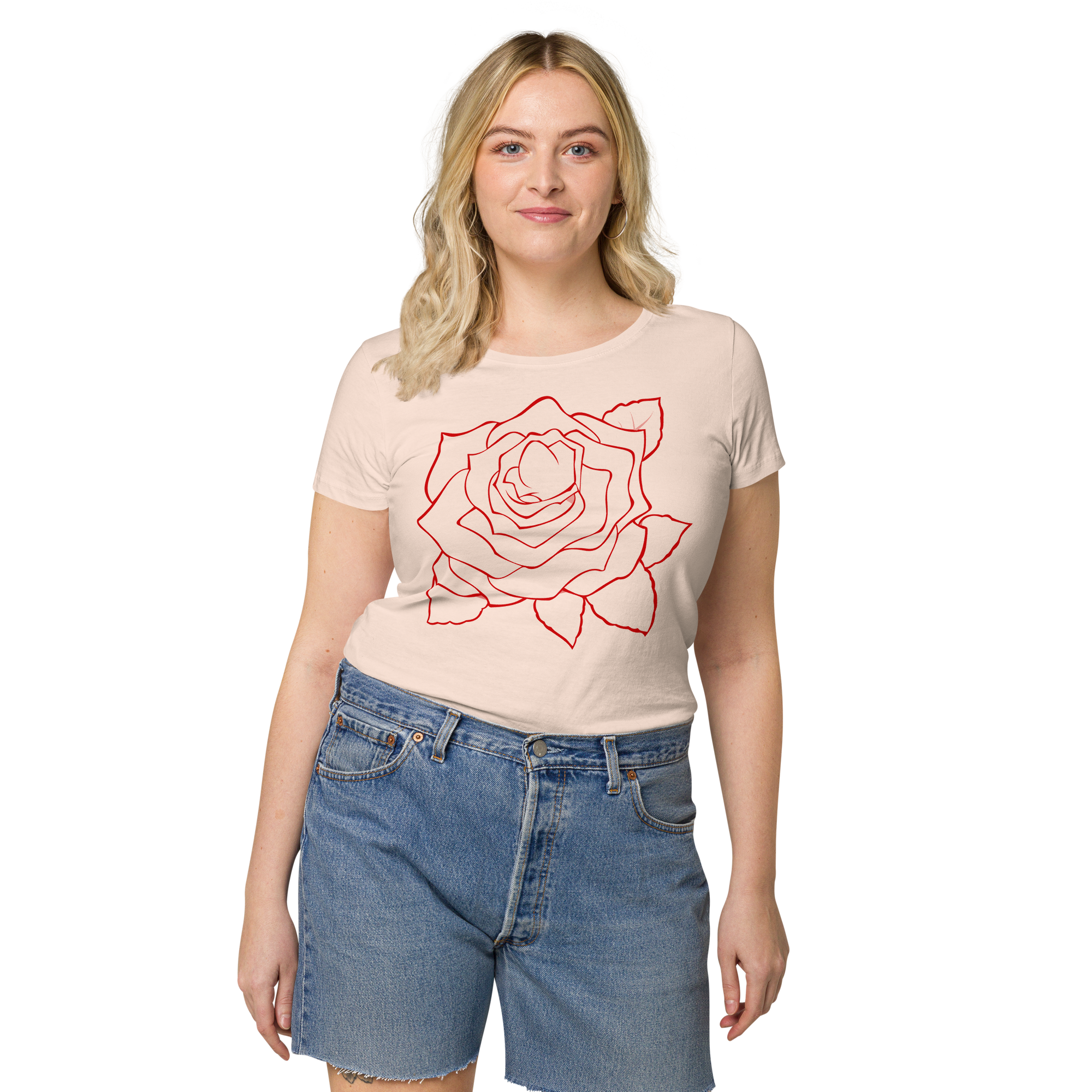 UNIFERENT VALENTINE BLOOD Rose light Women’s basic organic t-shirt (93)