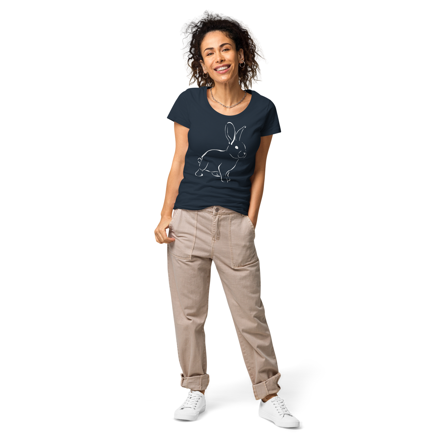 UNIFERENT CNY 2023 Light Logo with back symbol Women’s basic organic slim fit soft touch t-shirt (76)