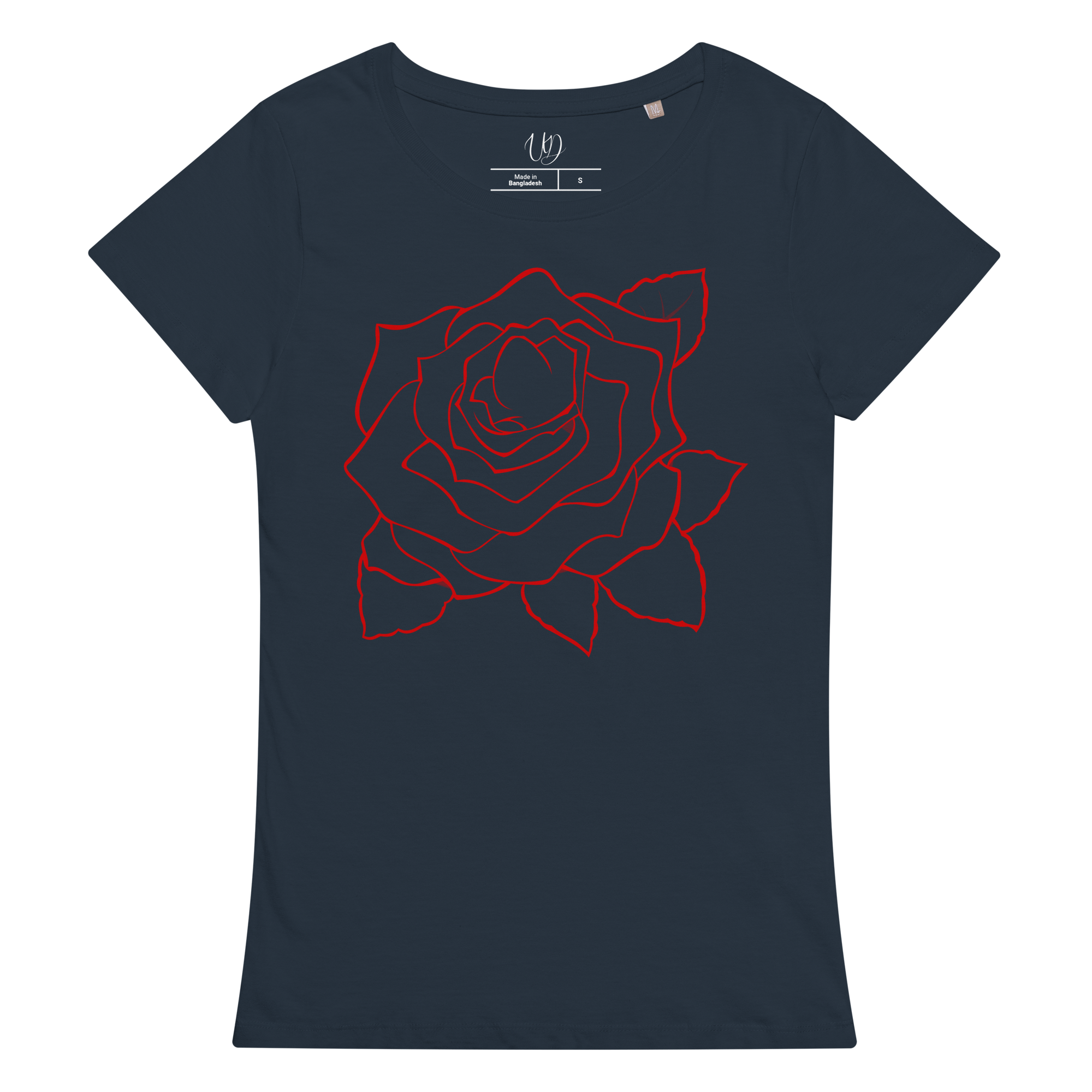 UNIFERENT VALENTINE BLOOD Rose Dark Women’s basic organic t-shirt (94)