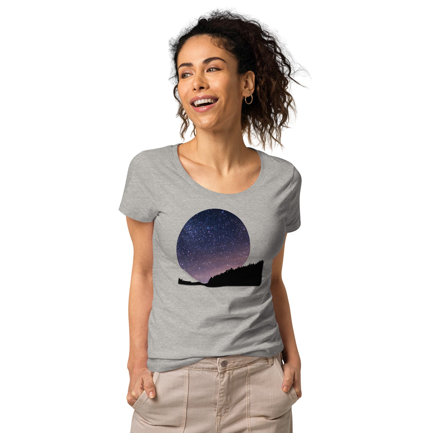 UNIFERENT DARK SKIES 2023 Women’s basic organic t-shirt (78)