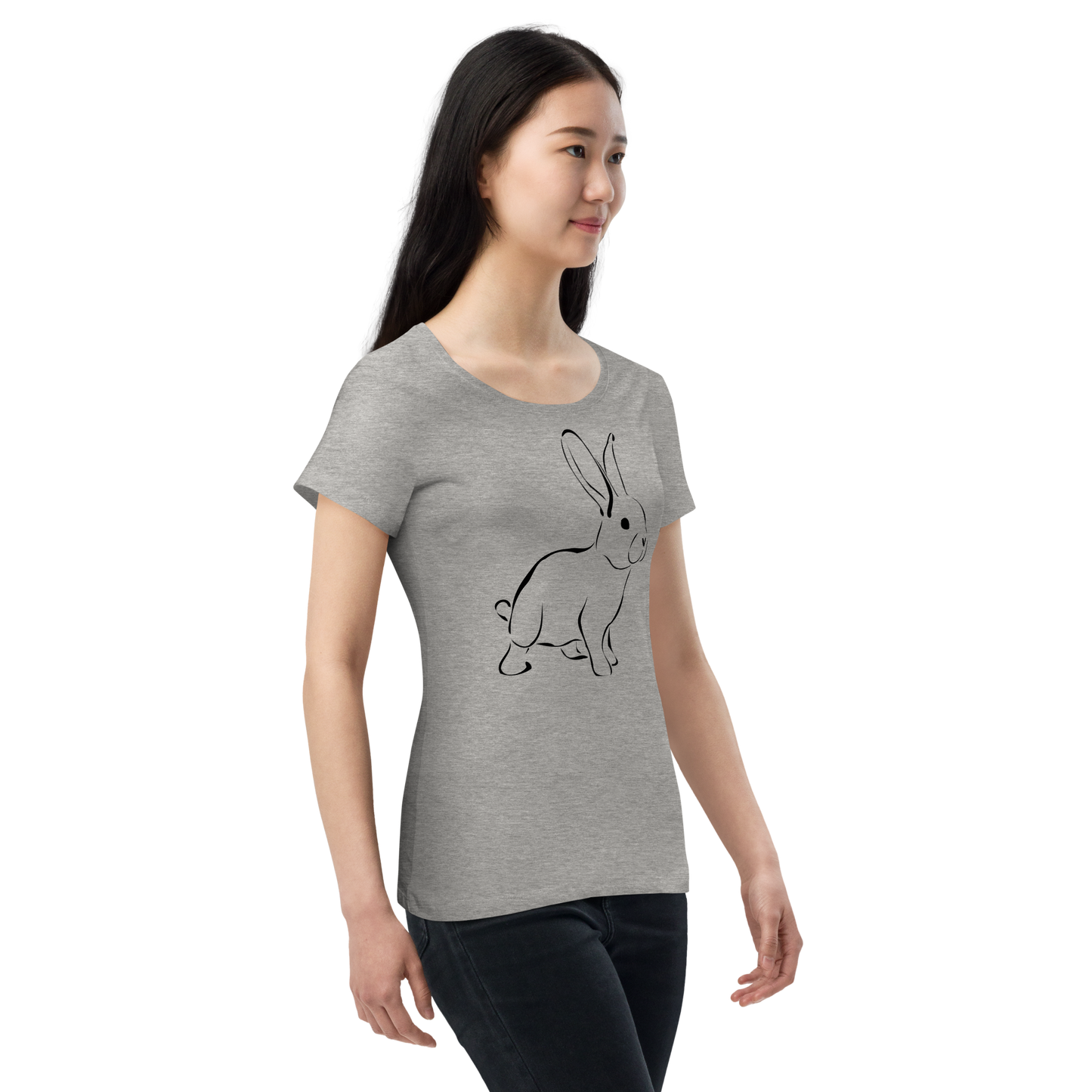 UNIFERENT CNY 2023 Dark Logo With back symbol Women’s basic organic slim fit soft touch t-shirt (75)