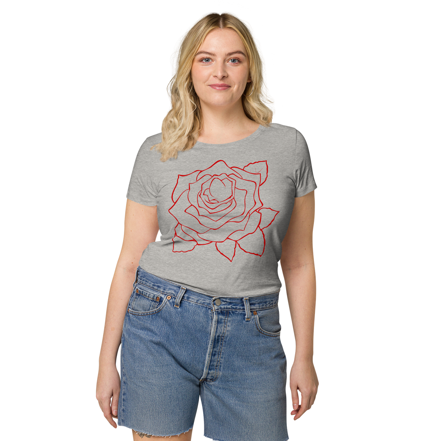 UNIFERENT VALENTINE BLOOD Rose light Women’s basic organic t-shirt (93)