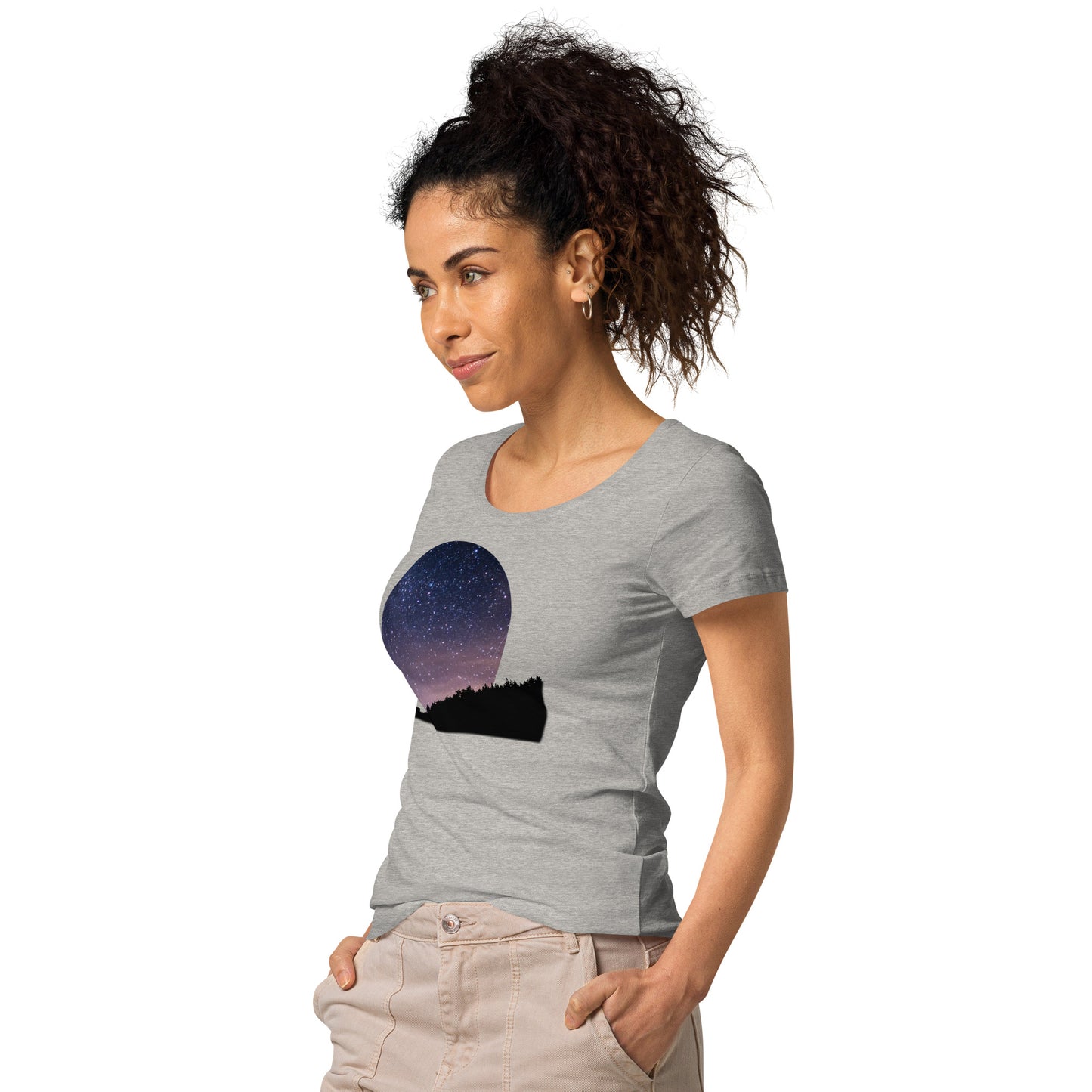 UNIFERENT DARK SKIES 2023 Women’s basic organic t-shirt (78)