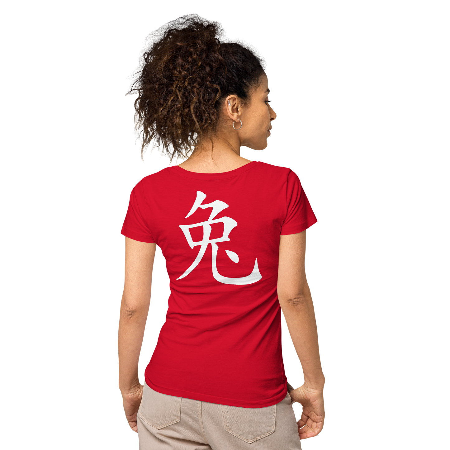 UNIFERENT CNY 2023 Light Logo with back symbol Women’s basic organic slim fit soft touch t-shirt (76)