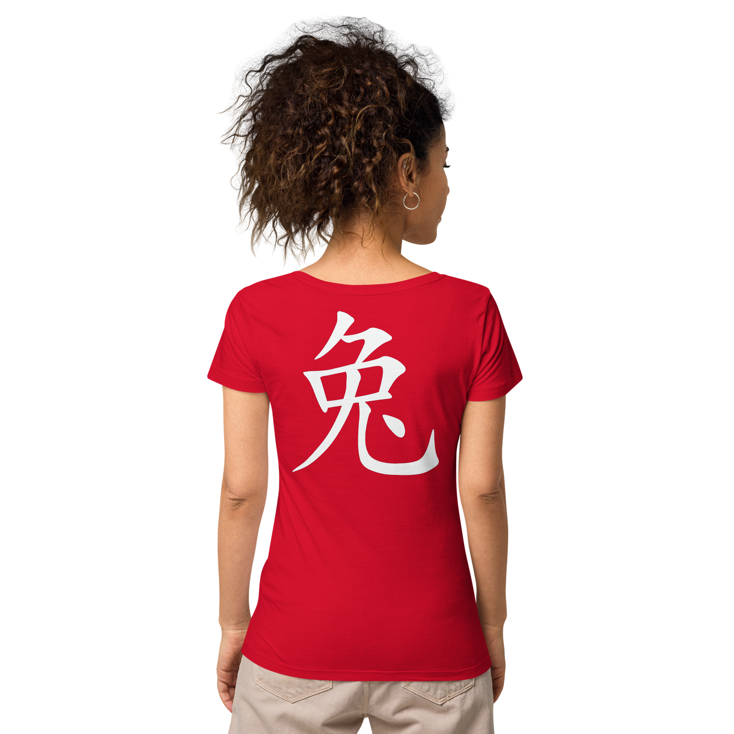 UNIFERENT CNY 2023 Light Logo with back symbol Women’s basic organic slim fit soft touch t-shirt (76)