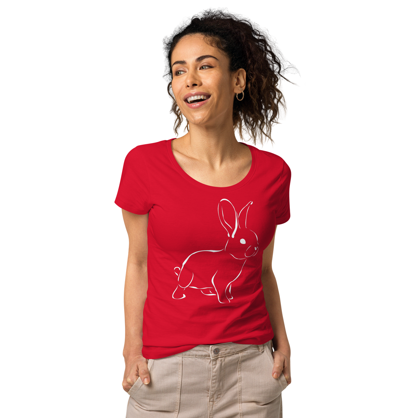 UNIFERENT CNY 2023 Light Logo with back symbol Women’s basic organic slim fit soft touch t-shirt (76)