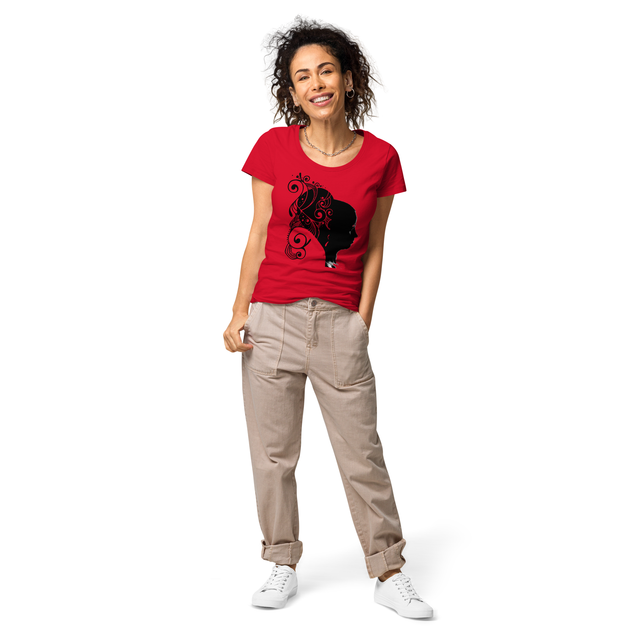 UNIFERENT VALENTINE HER dark Women’s basic organic t-shirt (90)