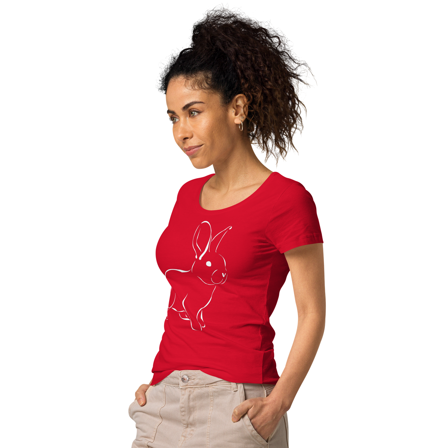 UNIFERENT CNY 2023 Light Logo with back symbol Women’s basic organic slim fit soft touch t-shirt (76)