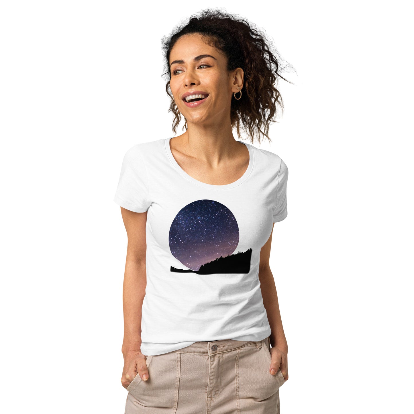 UNIFERENT DARK SKIES 2023 Women’s basic organic t-shirt (78)