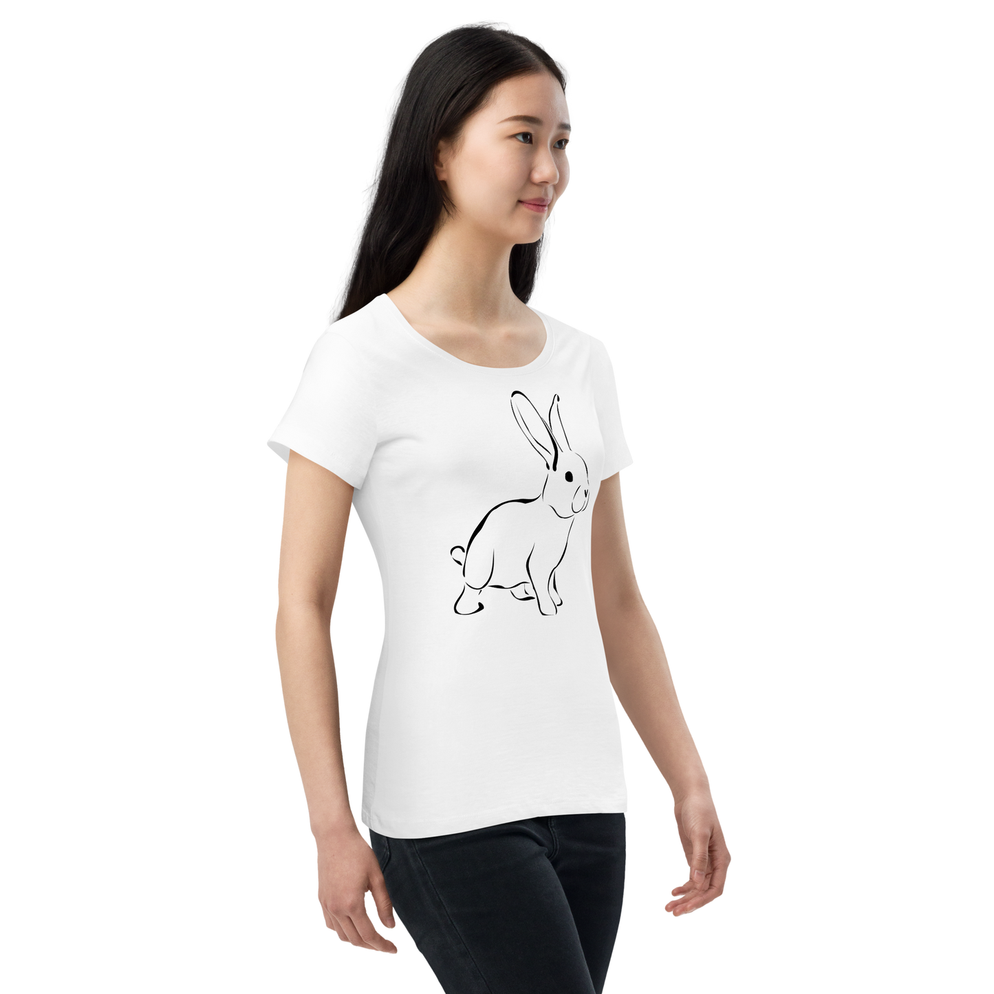 UNIFERENT CNY 2023 Dark Logo With back symbol Women’s basic organic slim fit soft touch t-shirt (75)