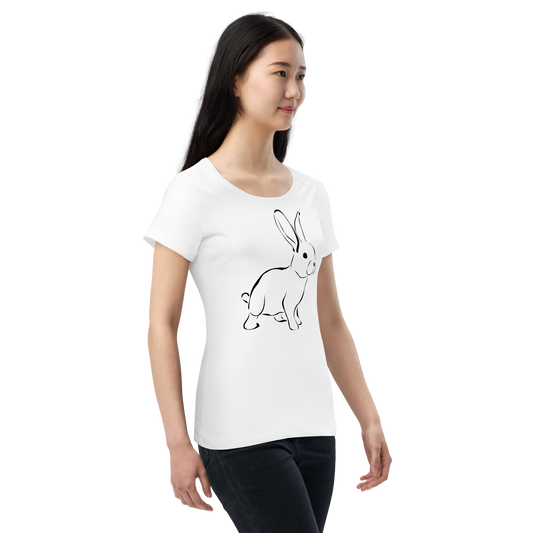 UNIFERENT CNY 2023 Dark Logo With back symbol Women’s basic organic slim fit soft touch t-shirt (75)