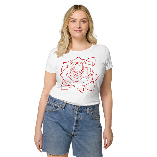 UNIFERENT VALENTINE BLOOD Rose light Women’s basic organic t-shirt (93)