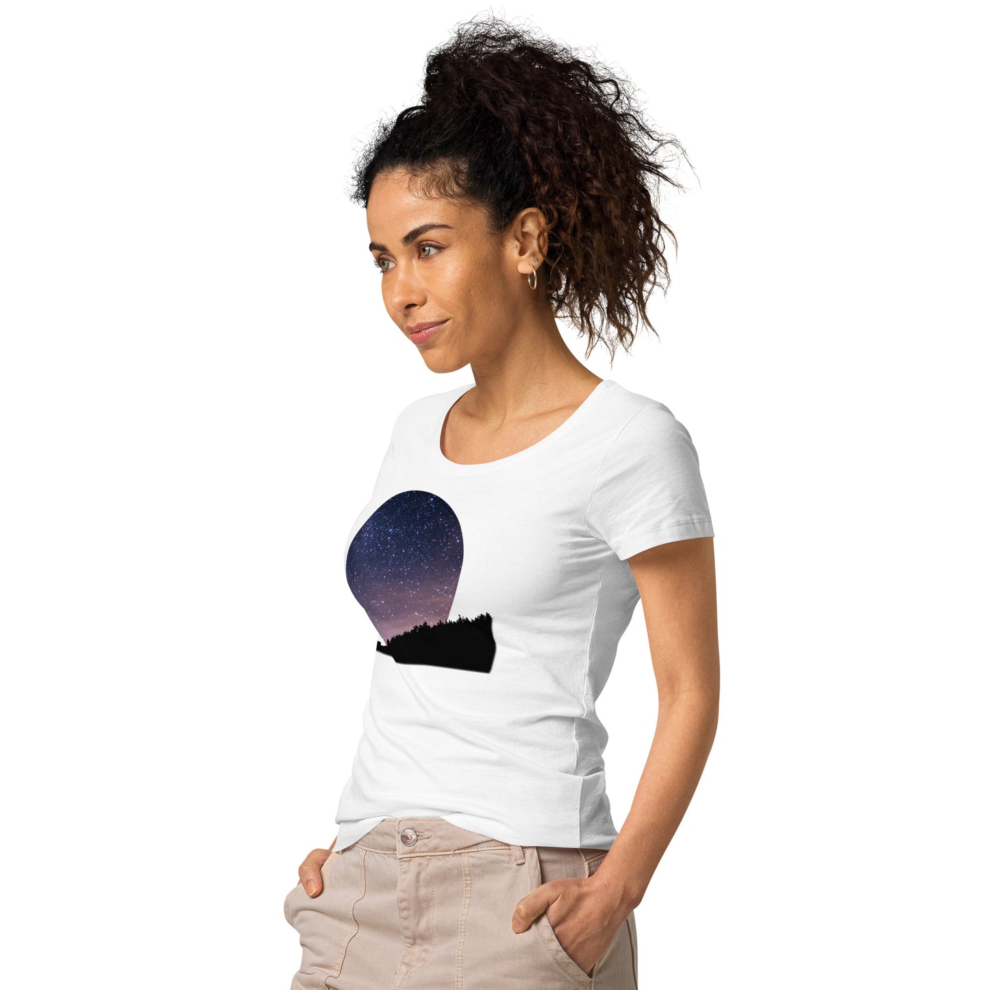 UNIFERENT DARK SKIES 2023 Women’s basic organic t-shirt (78)